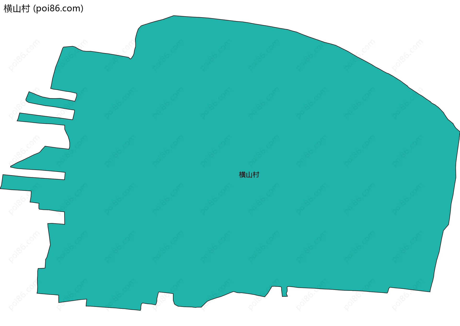 横山村边界地图