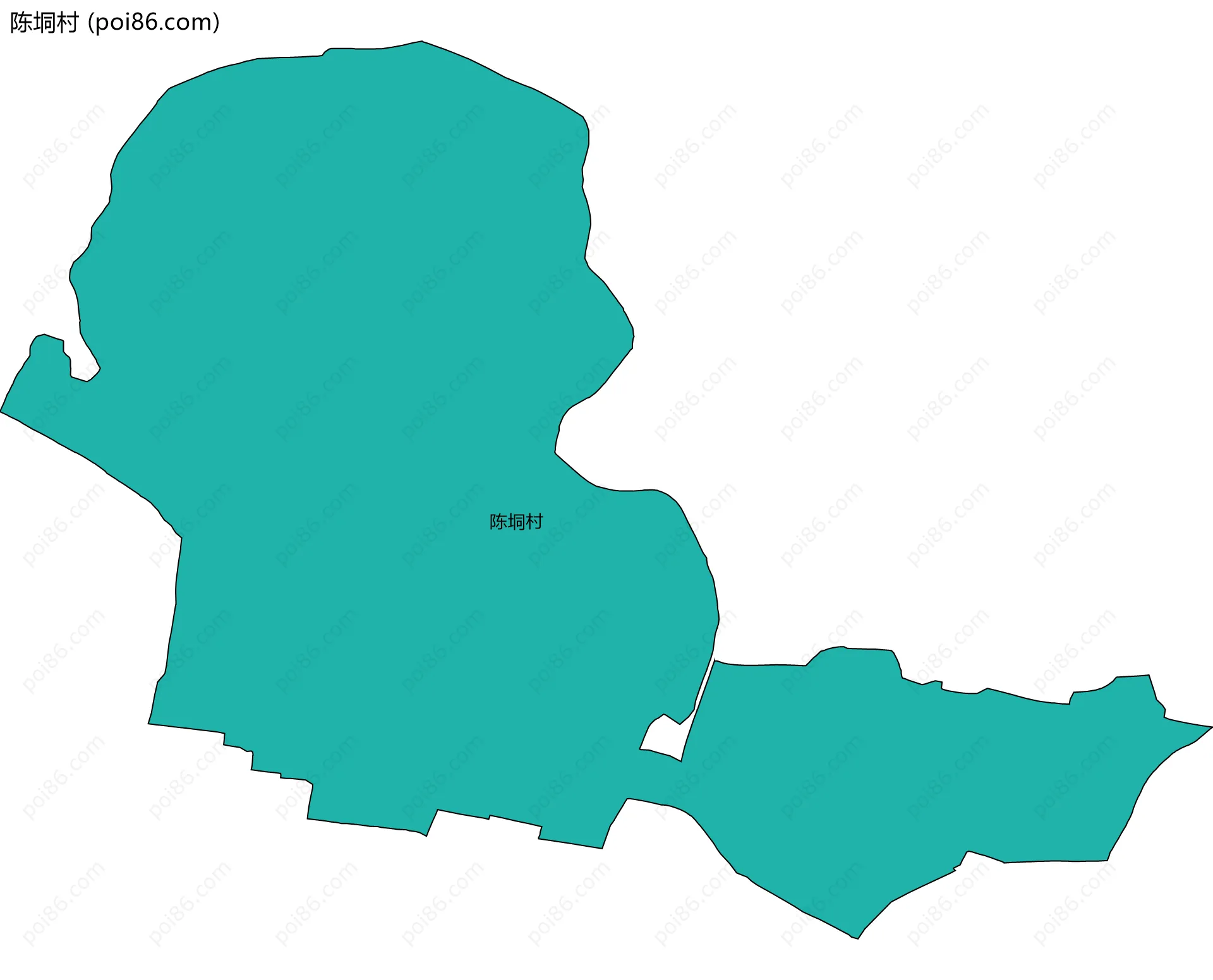 陈垌村边界地图