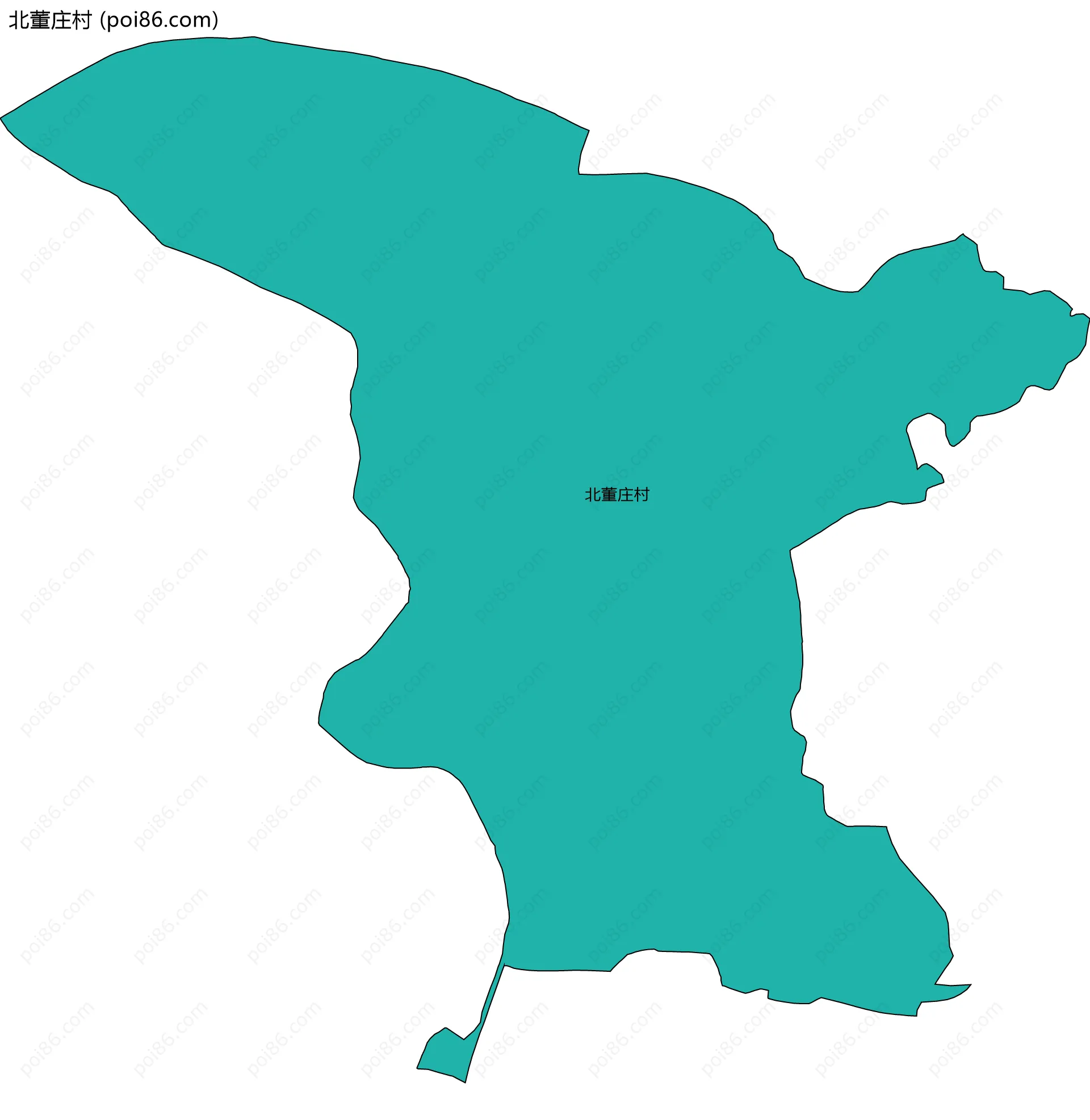 北董庄村边界地图