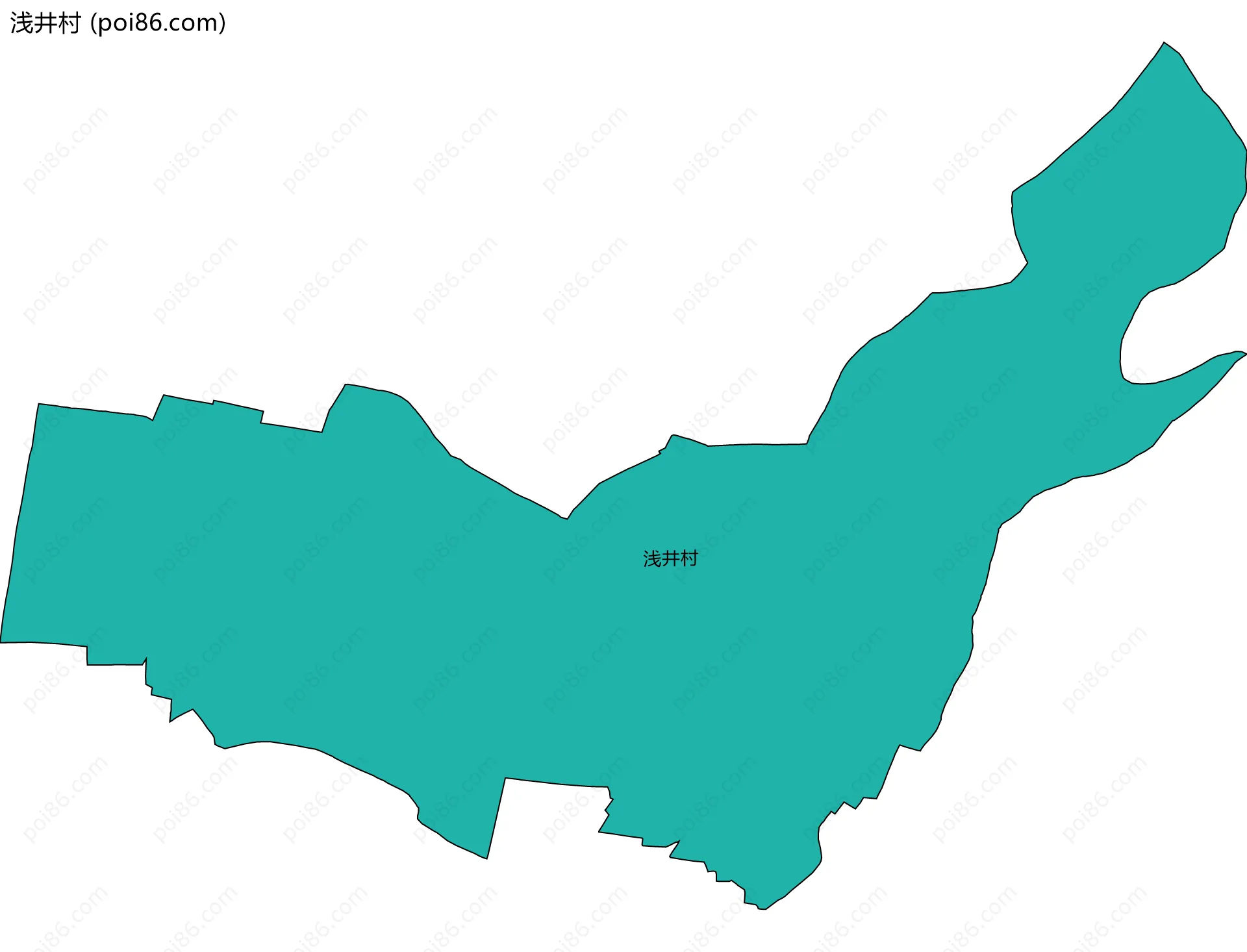 浅井村边界地图