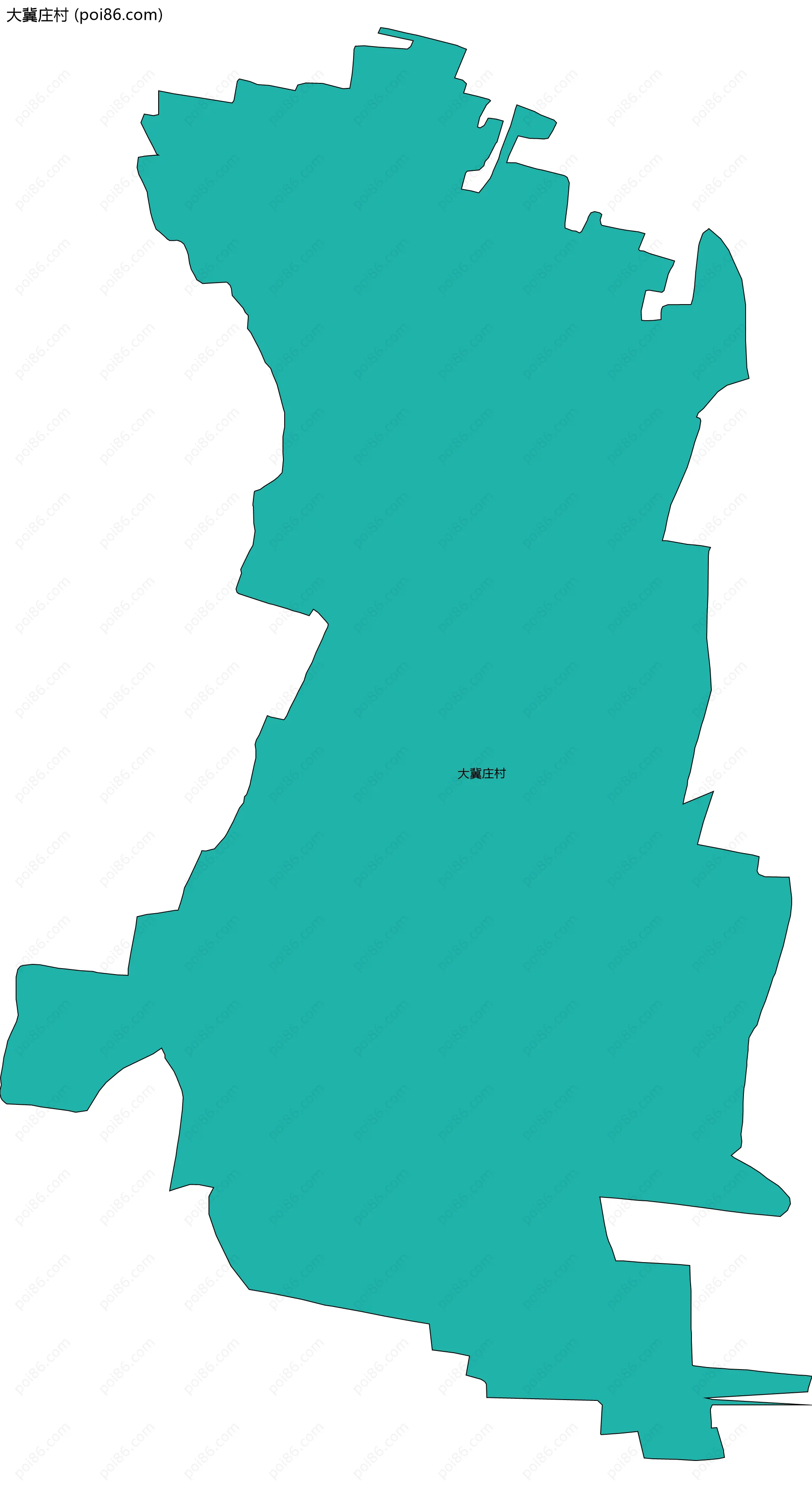 大冀庄村边界地图