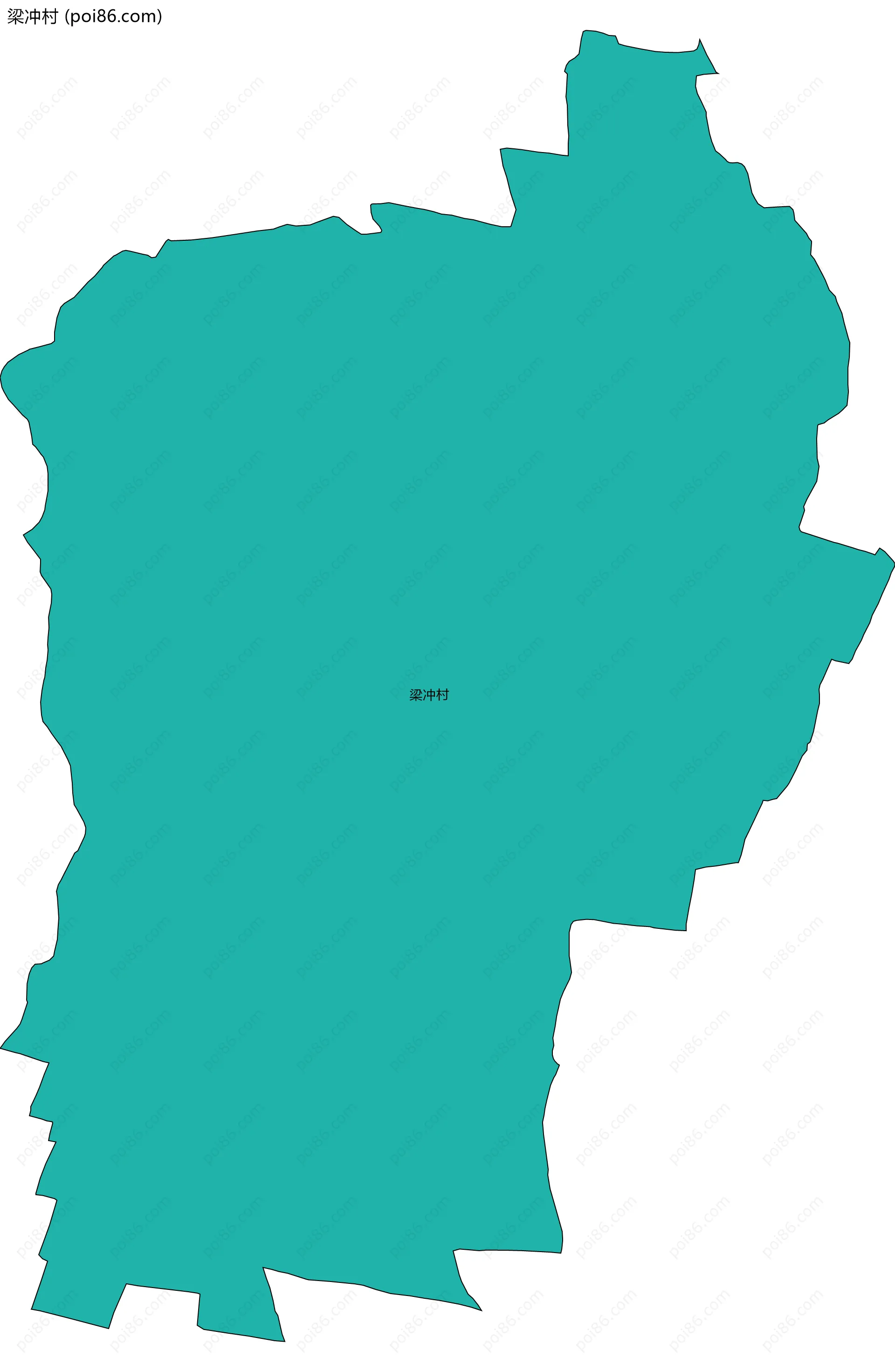 梁冲村边界地图