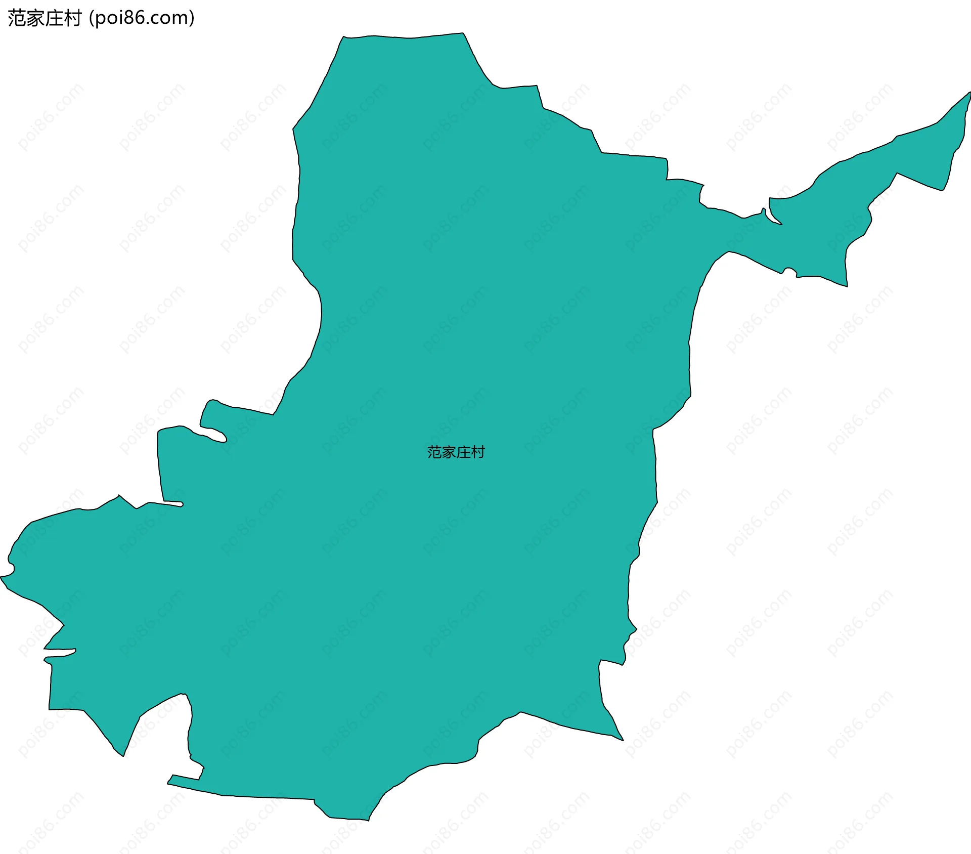 范家庄村边界地图