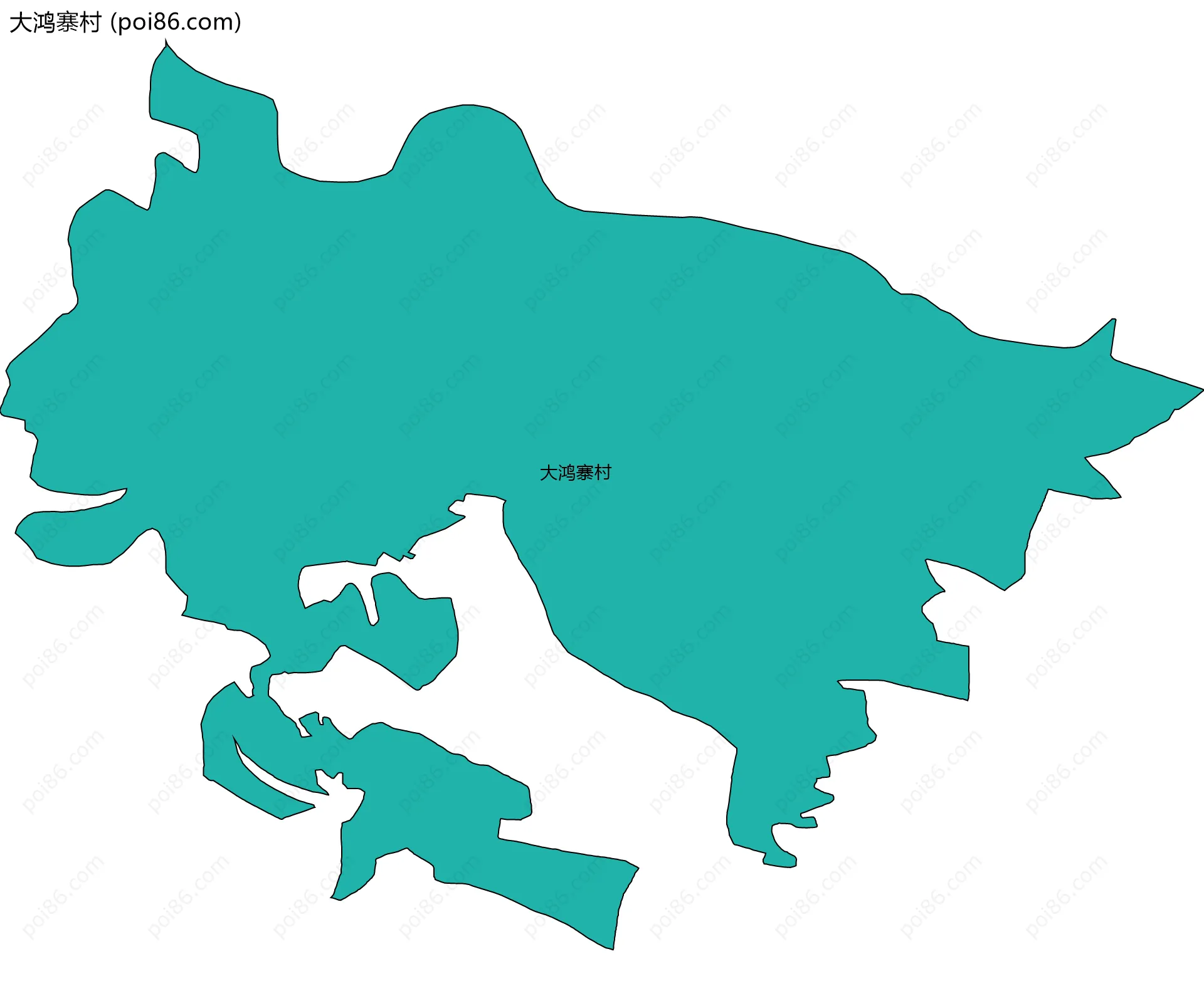 大鸿寨村边界地图