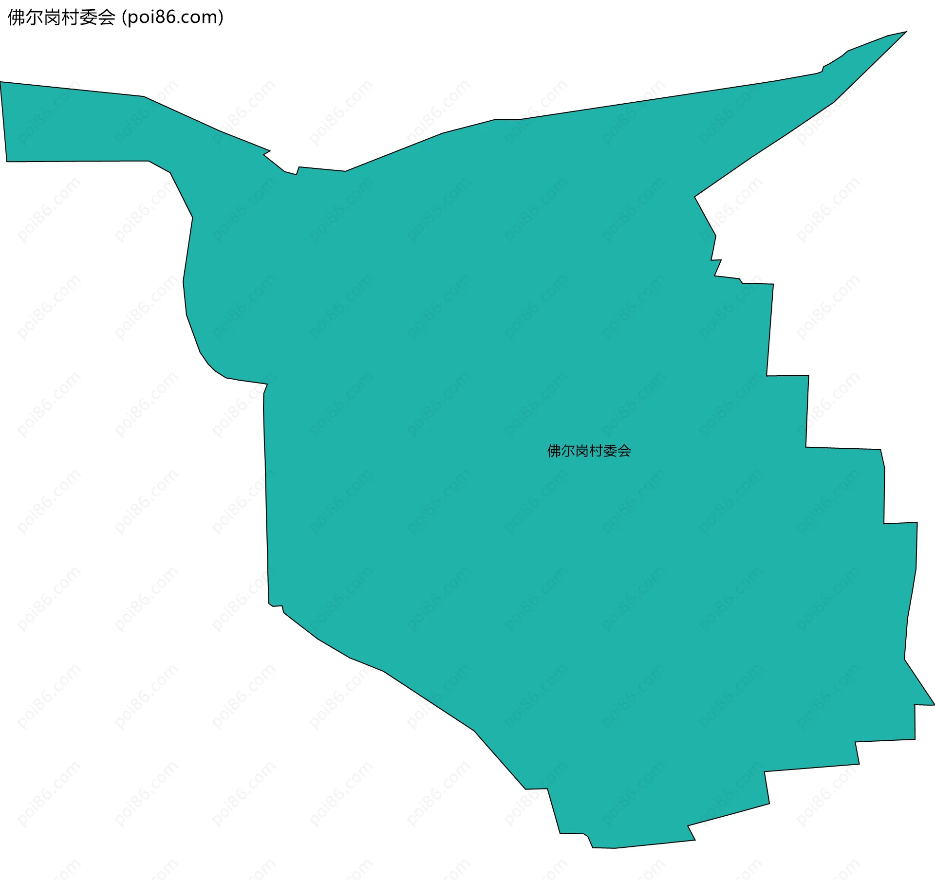 佛尔岗村委会边界地图