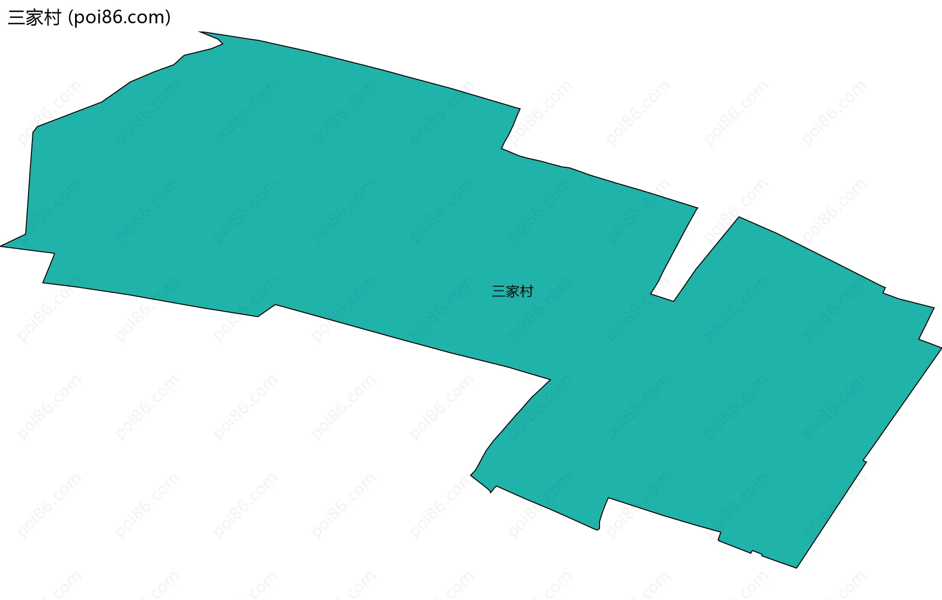 三家村边界地图
