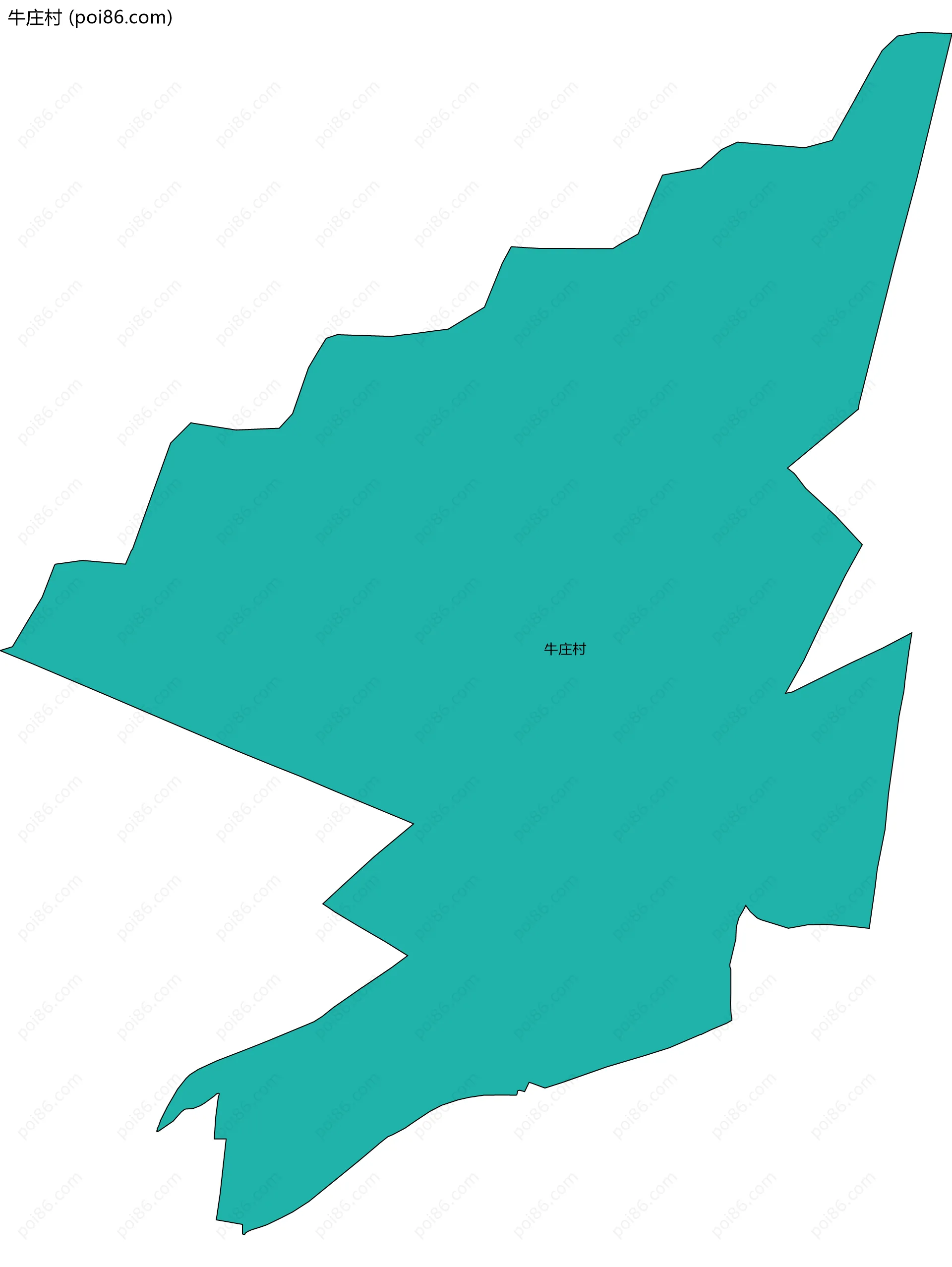 牛庄村边界地图