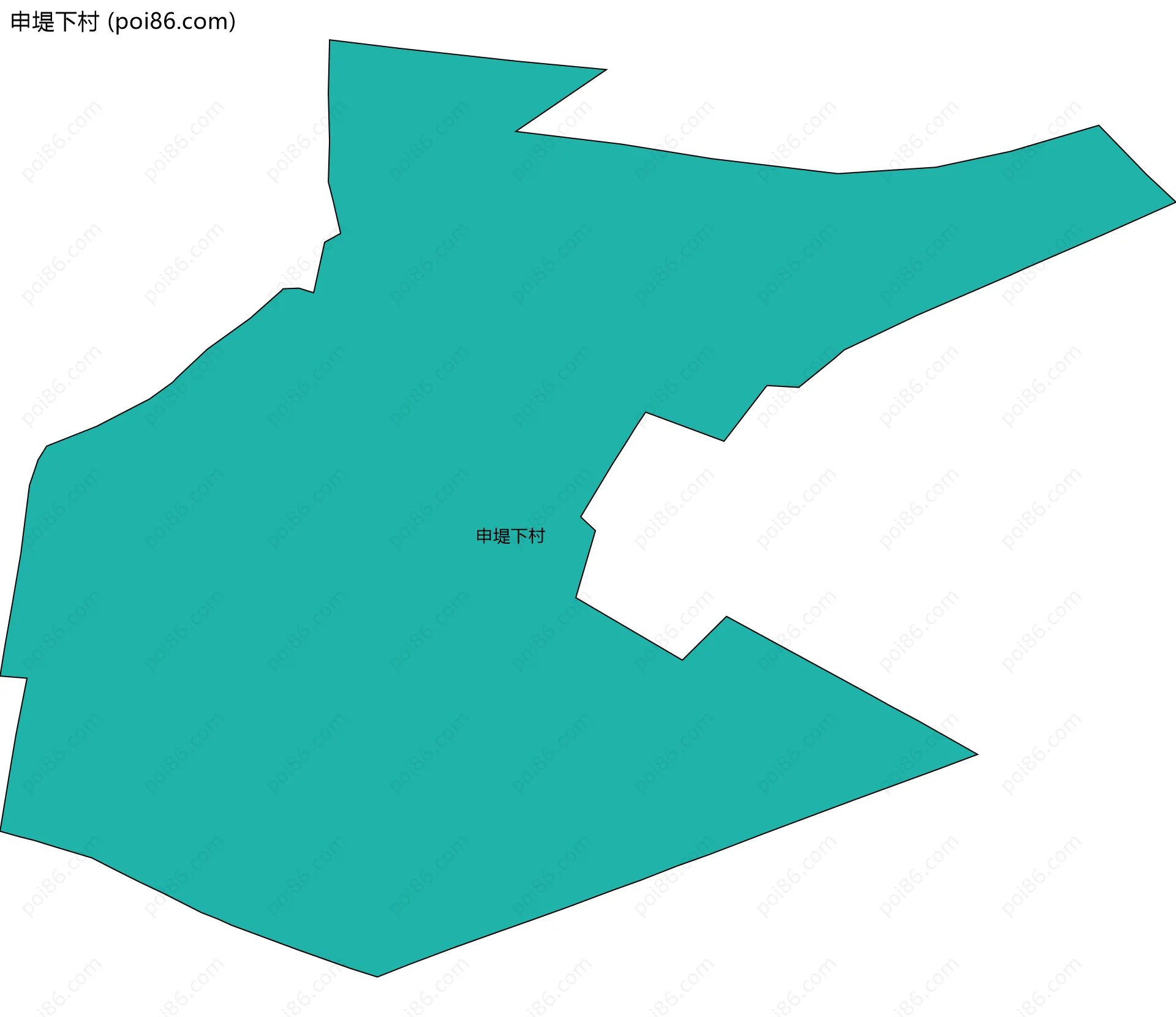申堤下村边界地图