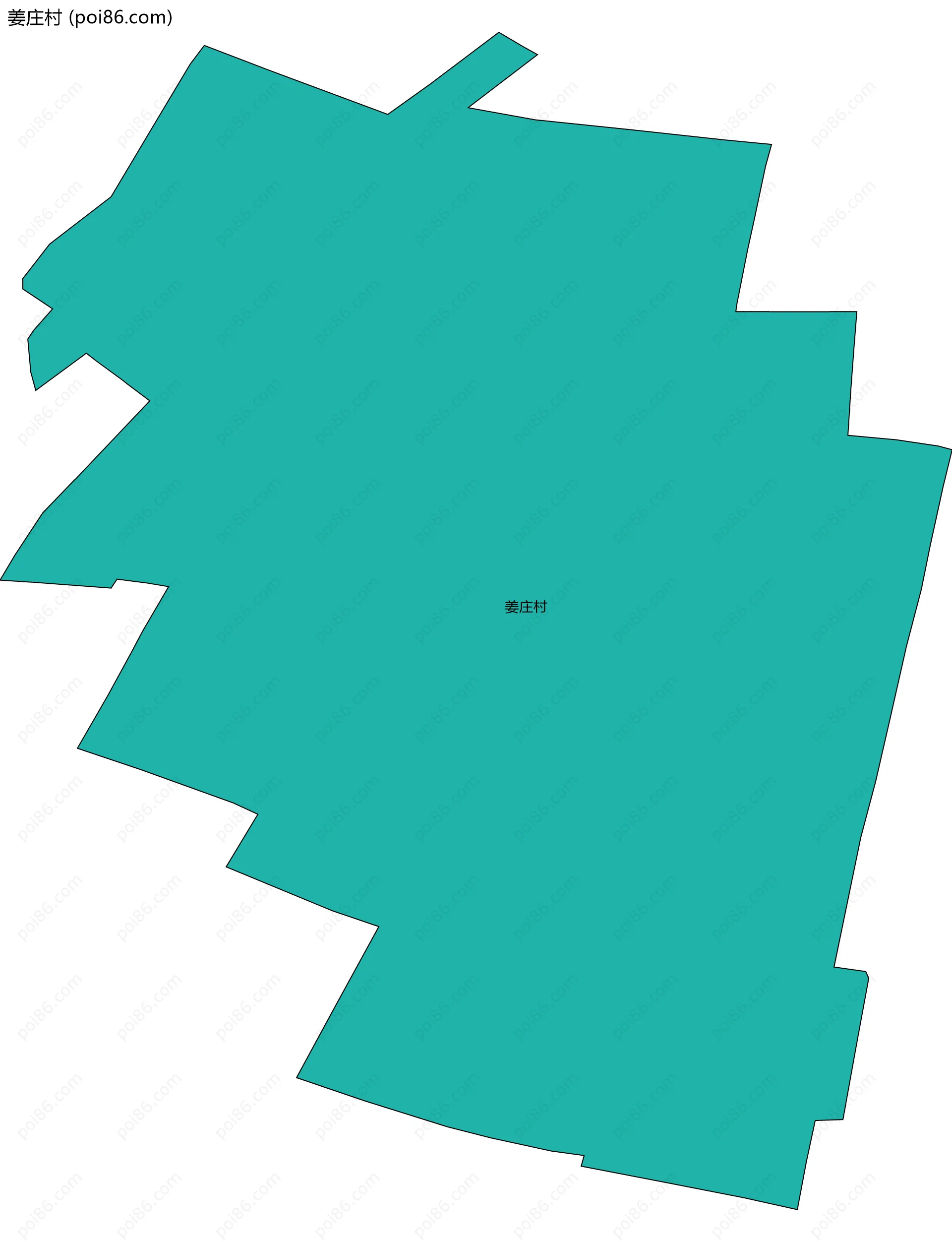 姜庄村边界地图