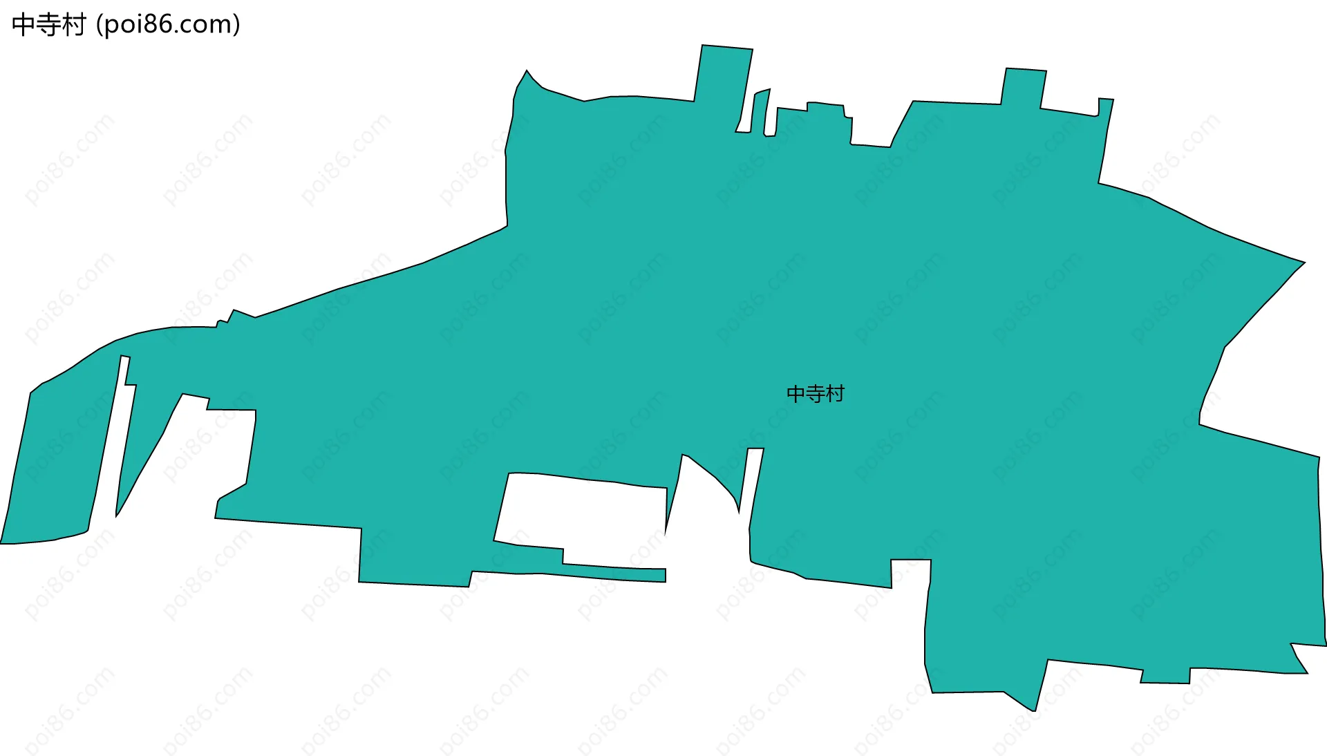 中寺村边界地图