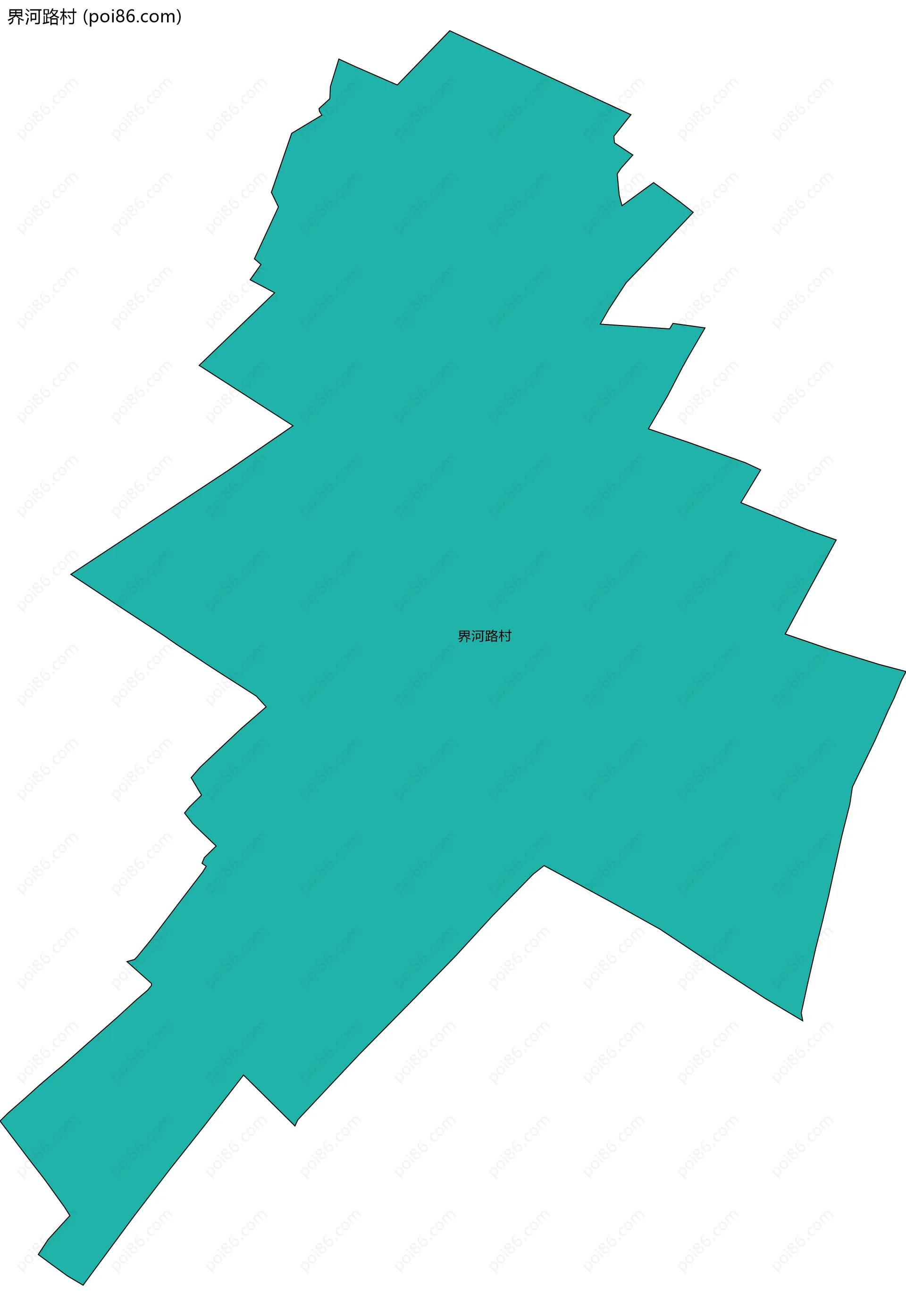 界河路村边界地图