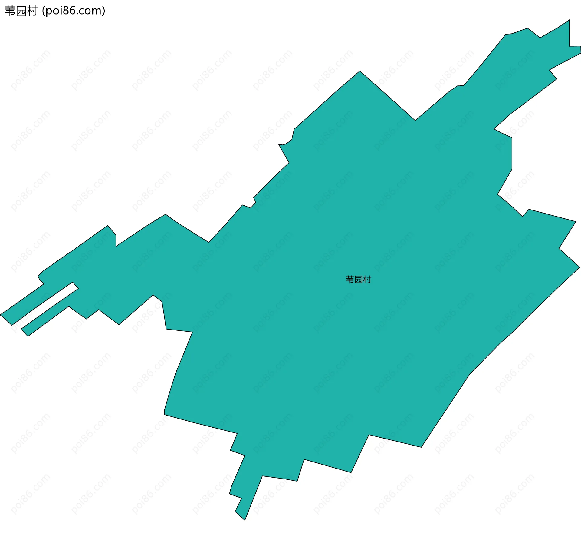 苇园村边界地图