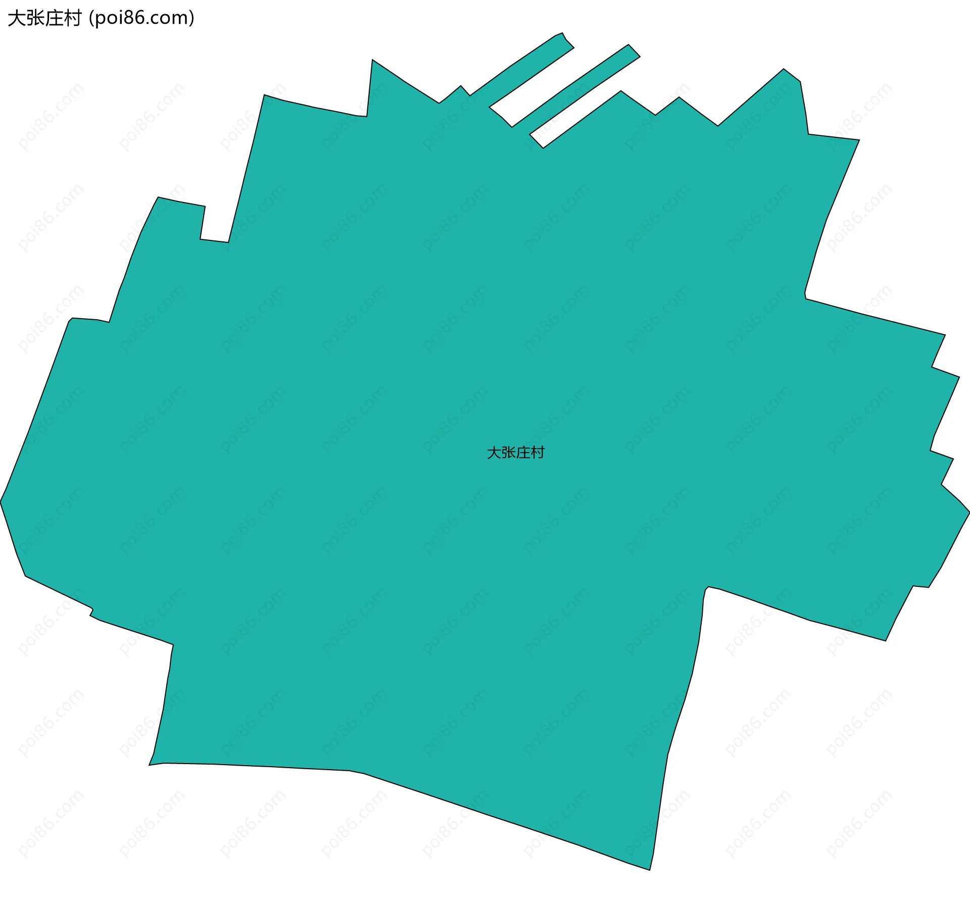 大张庄村边界地图