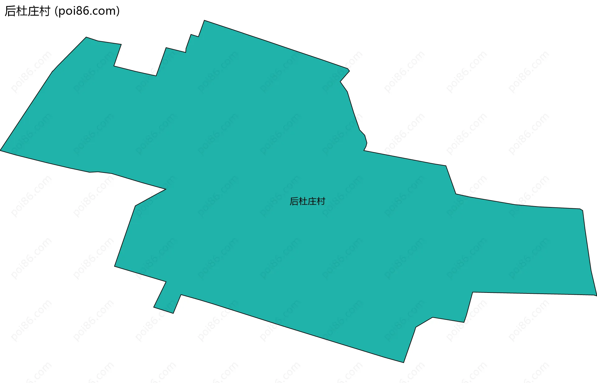 后杜庄村边界地图