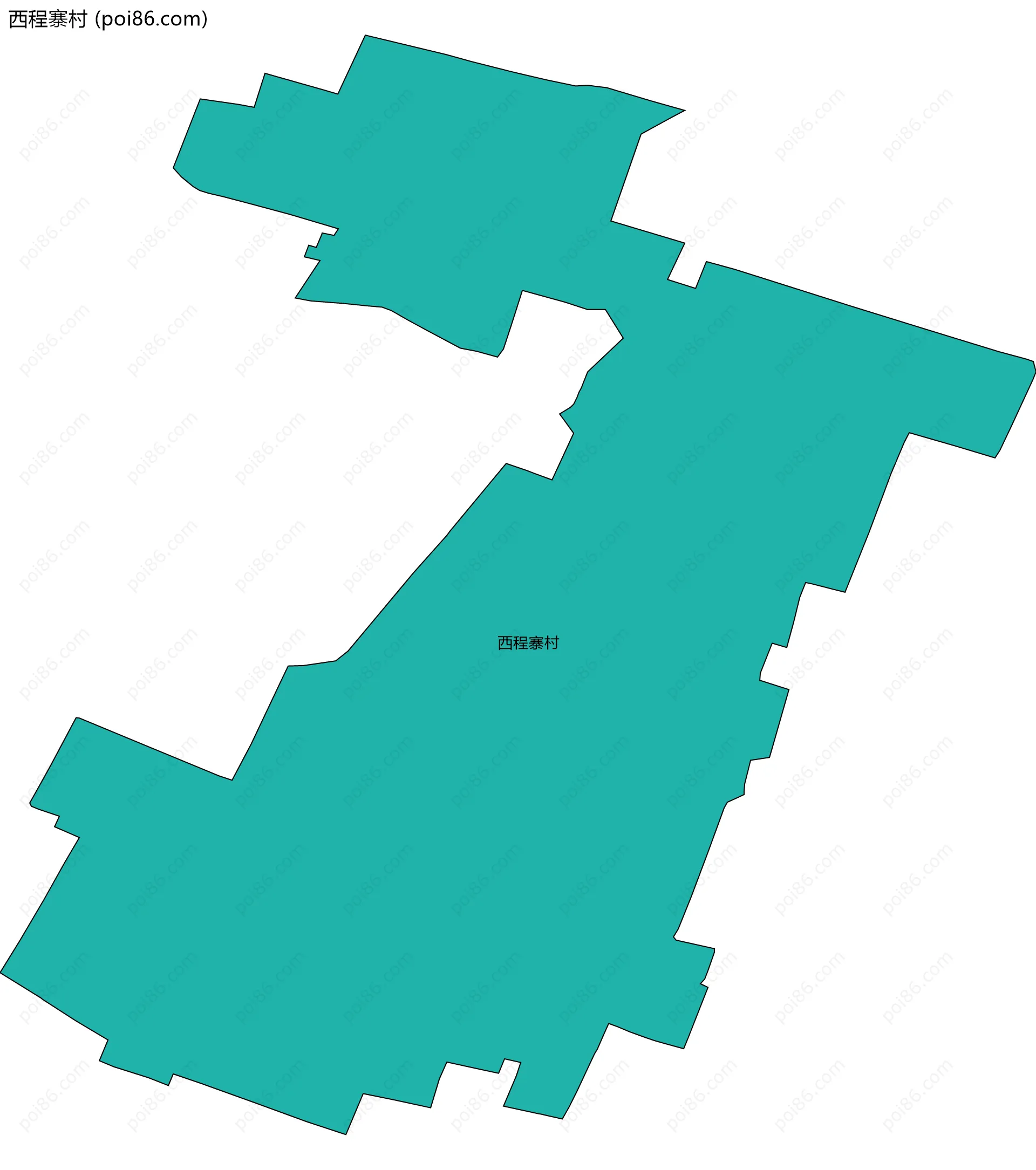 西程寨村边界地图