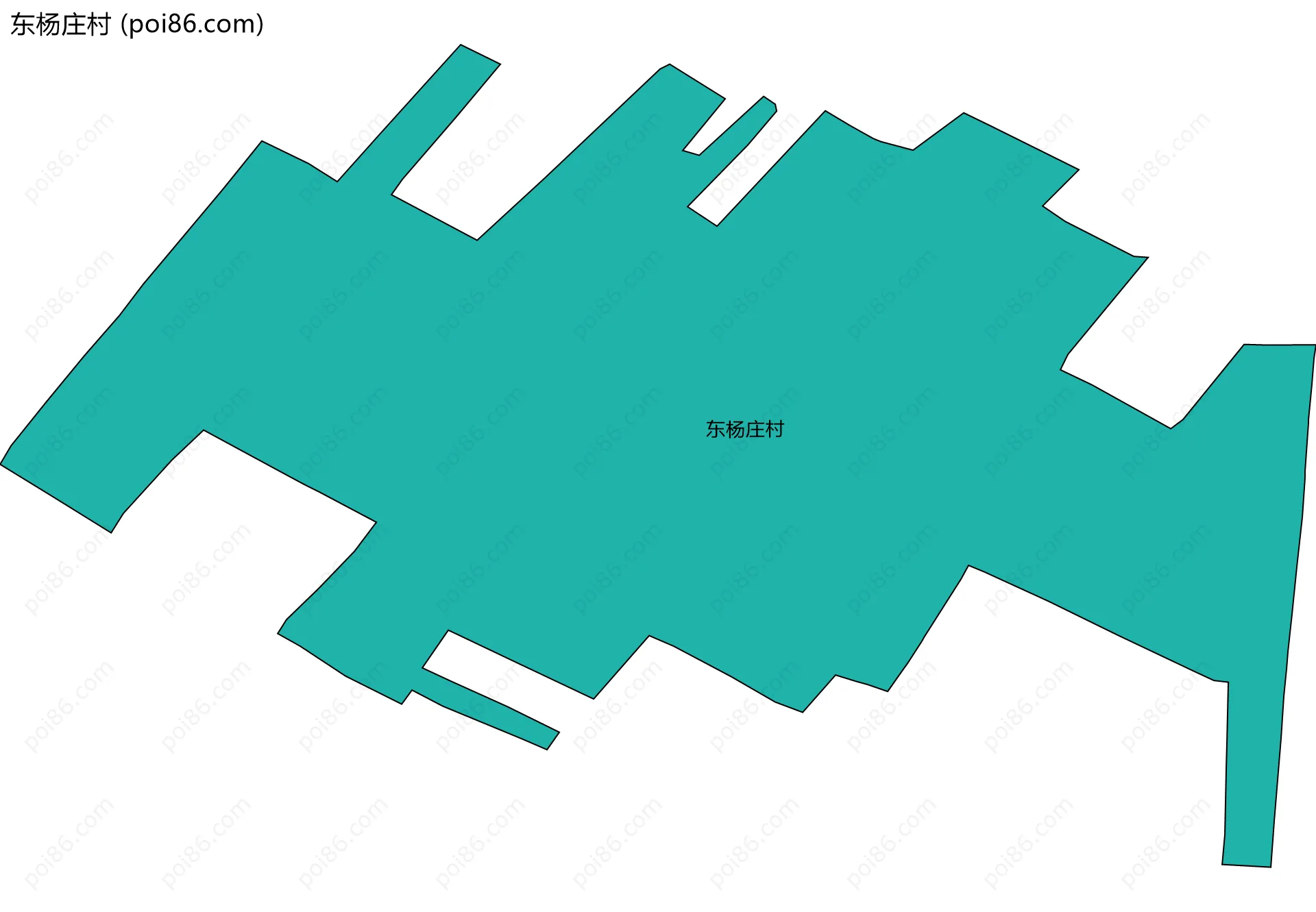 东杨庄村边界地图
