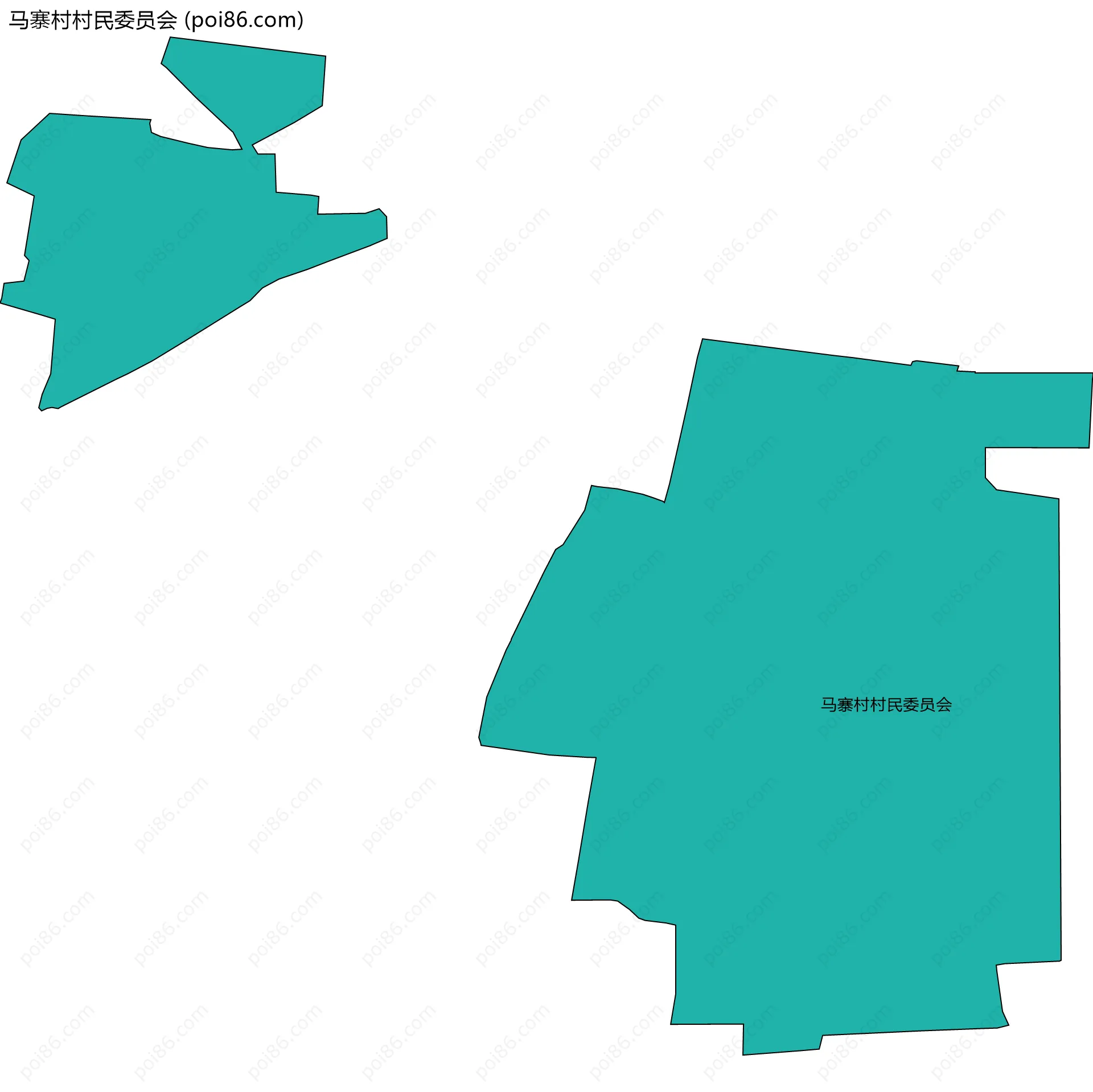 马寨村村民委员会边界地图