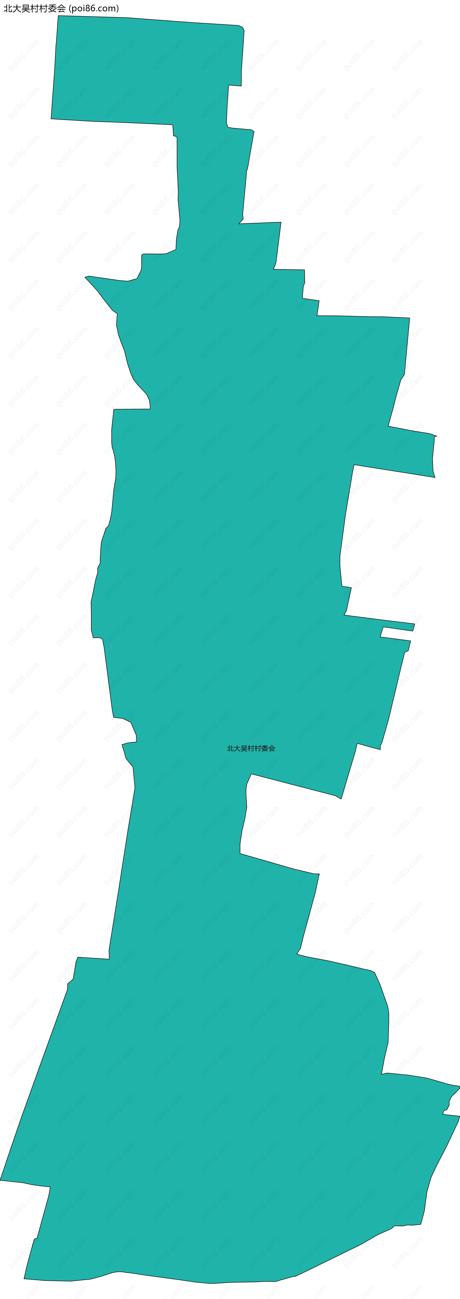 北大吴村村委会边界地图