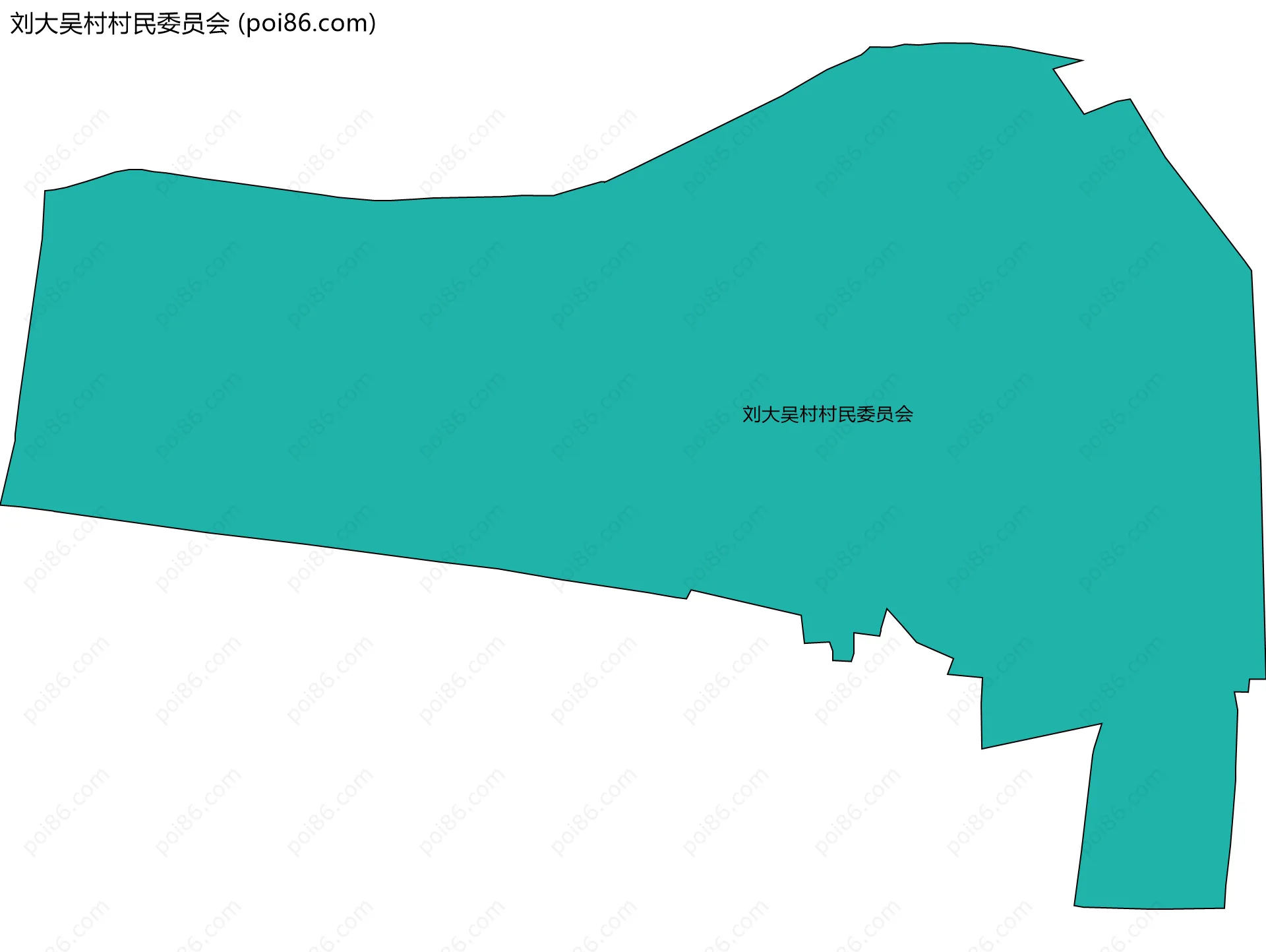 刘大吴村村民委员会边界地图