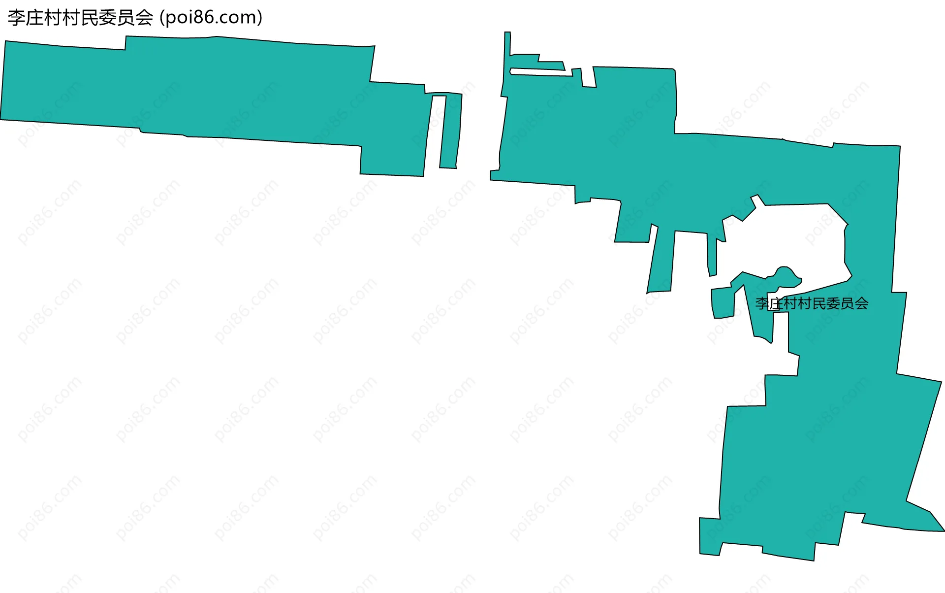 李庄村村民委员会边界地图
