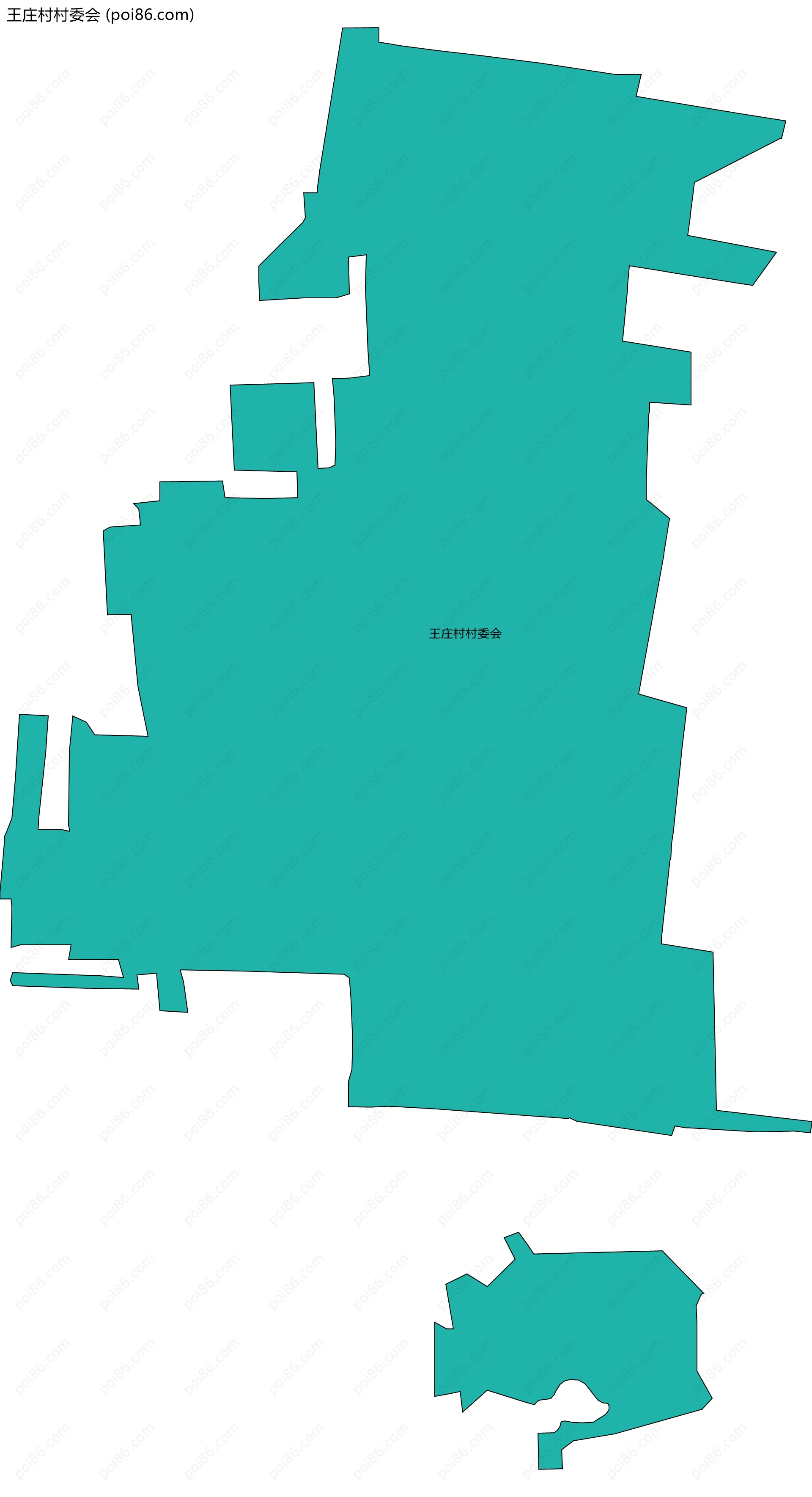 王庄村村委会边界地图