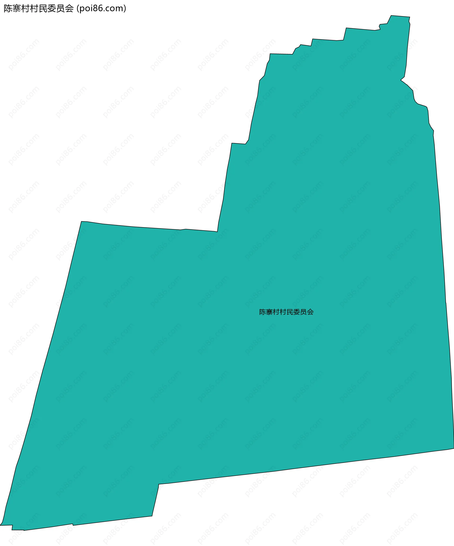 陈寨村村民委员会边界地图