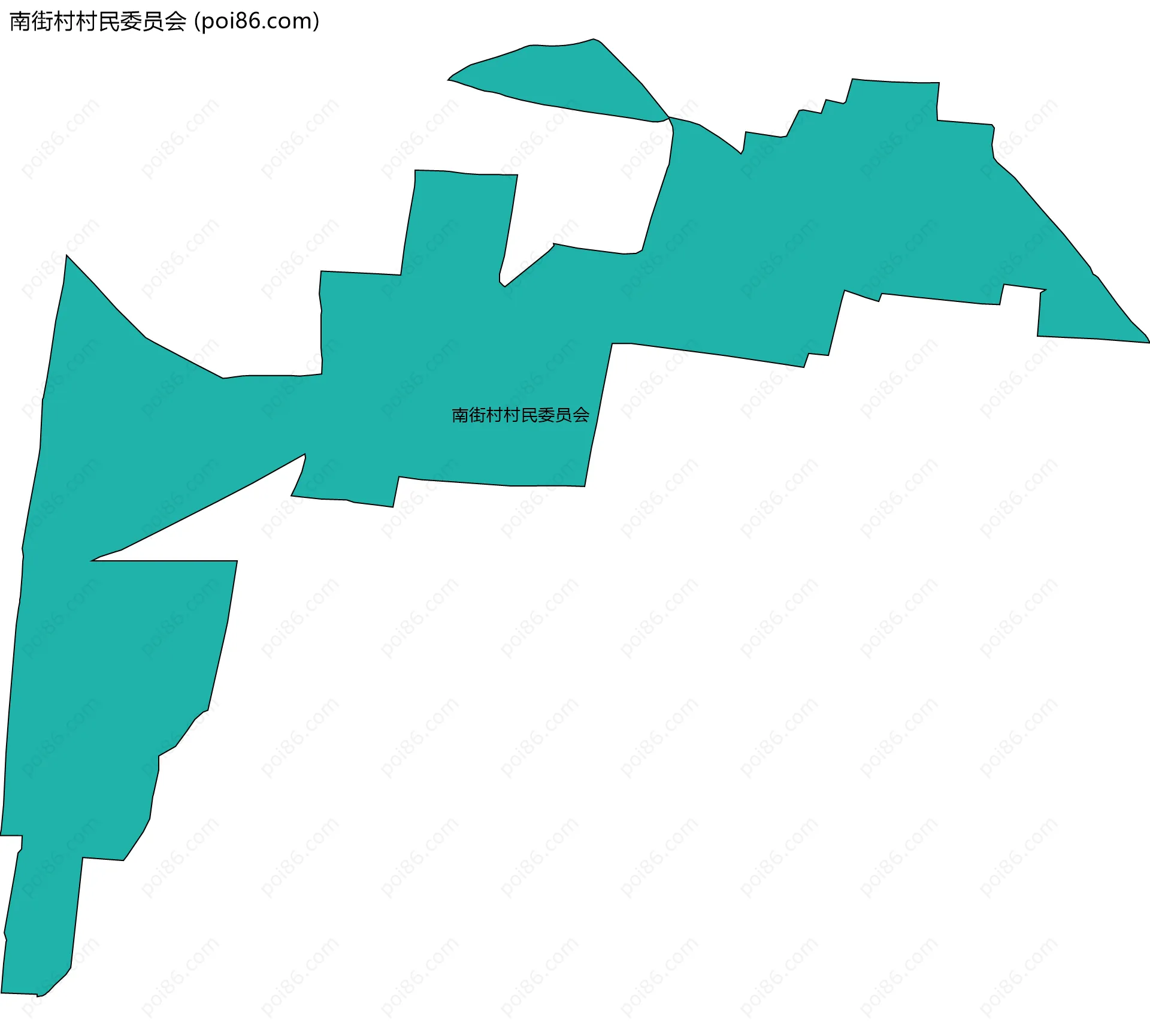 南街村村民委员会边界地图
