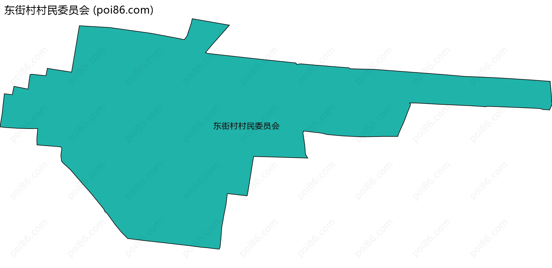 东街村村民委员会边界地图