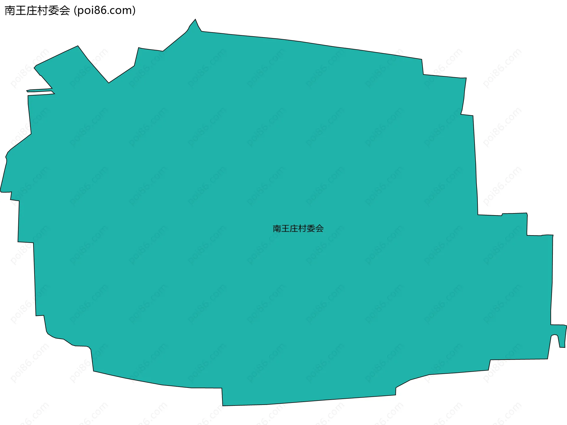 南王庄村委会边界地图