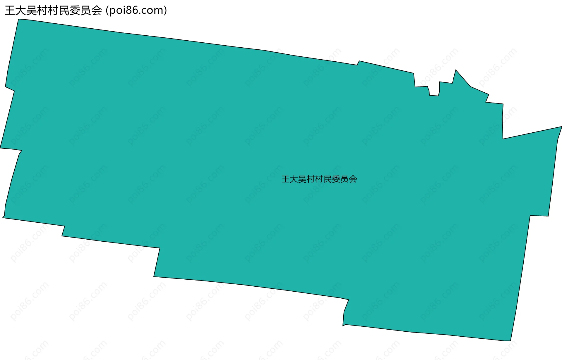 王大吴村村民委员会边界地图