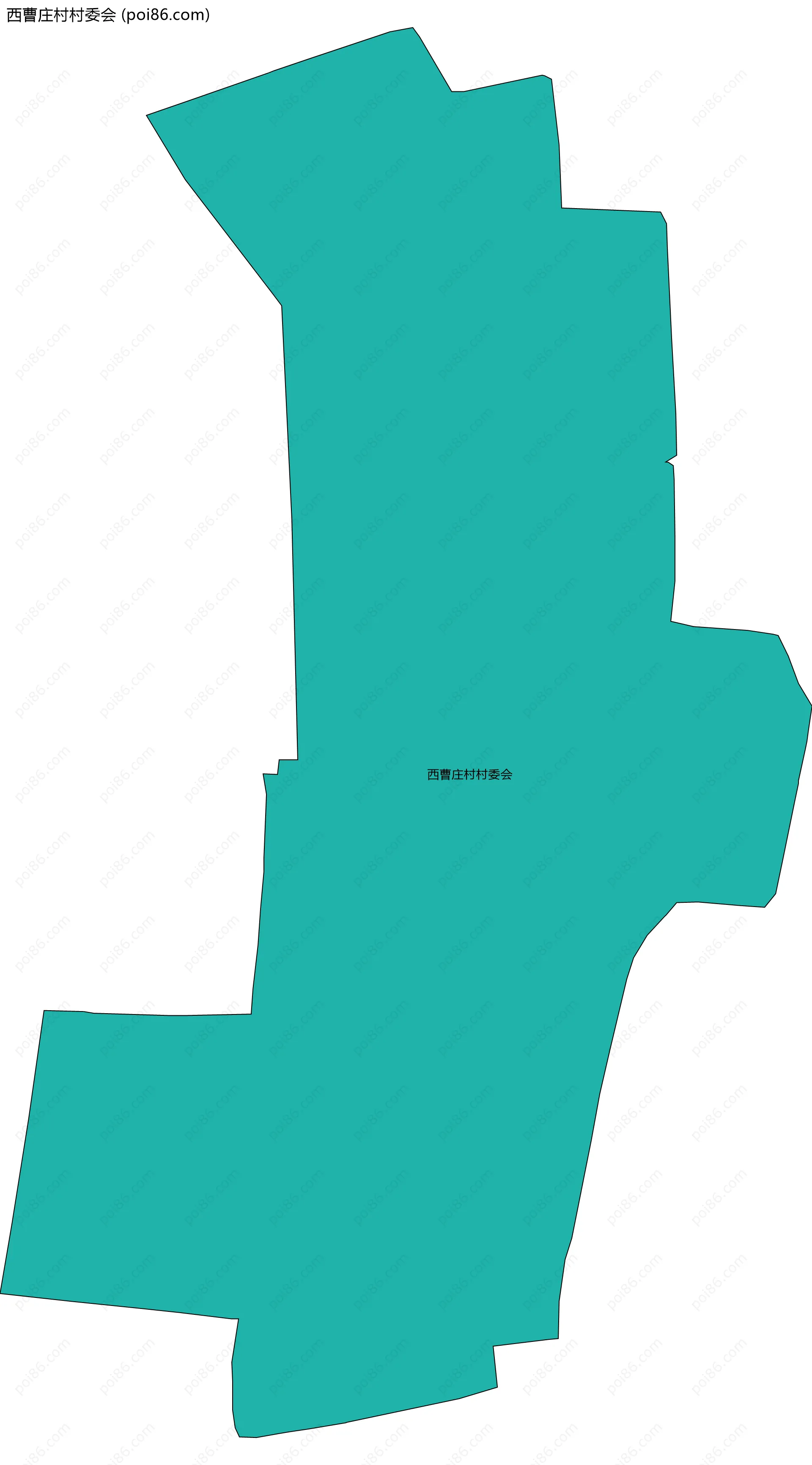 西曹庄村村委会边界地图