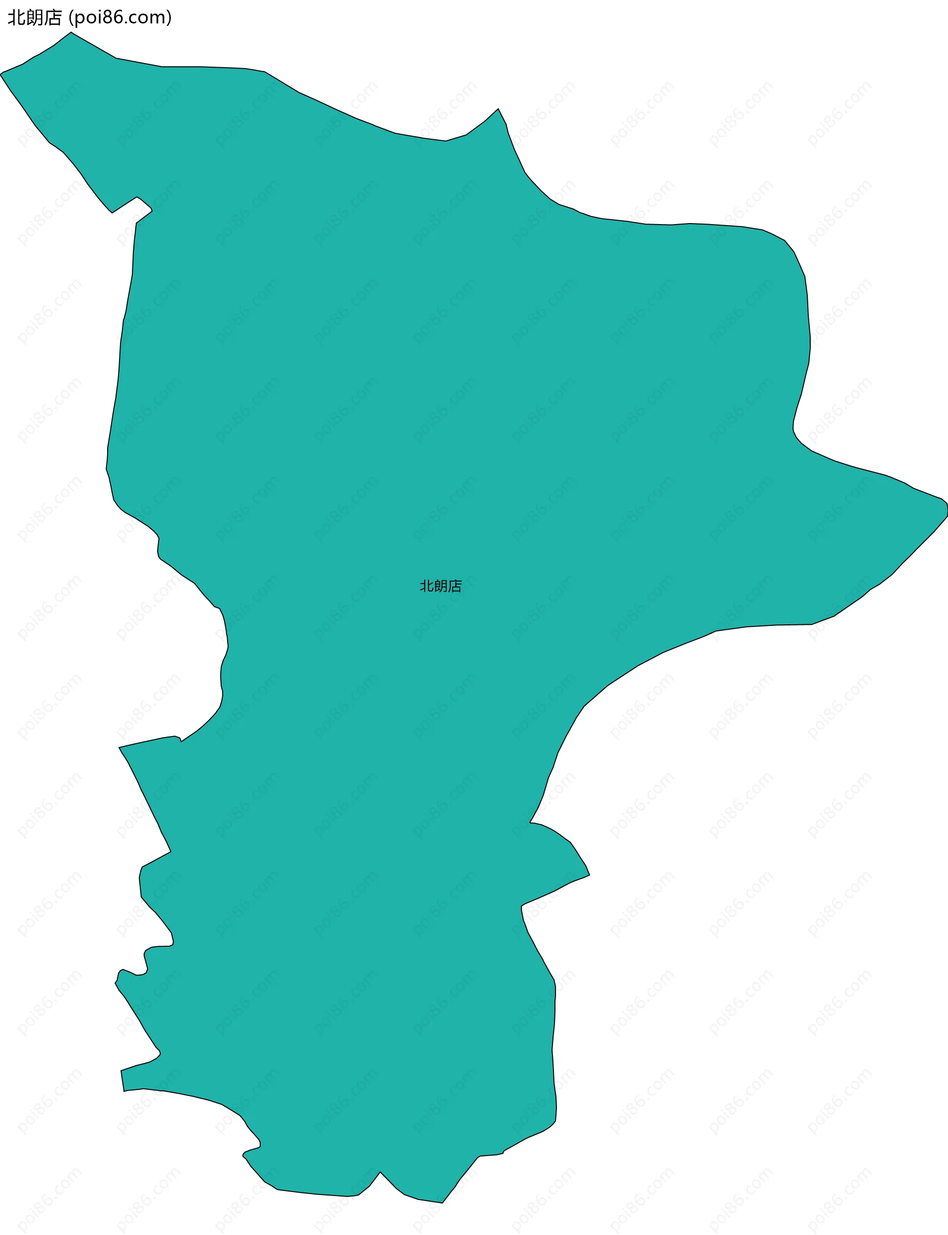 北朗店边界地图