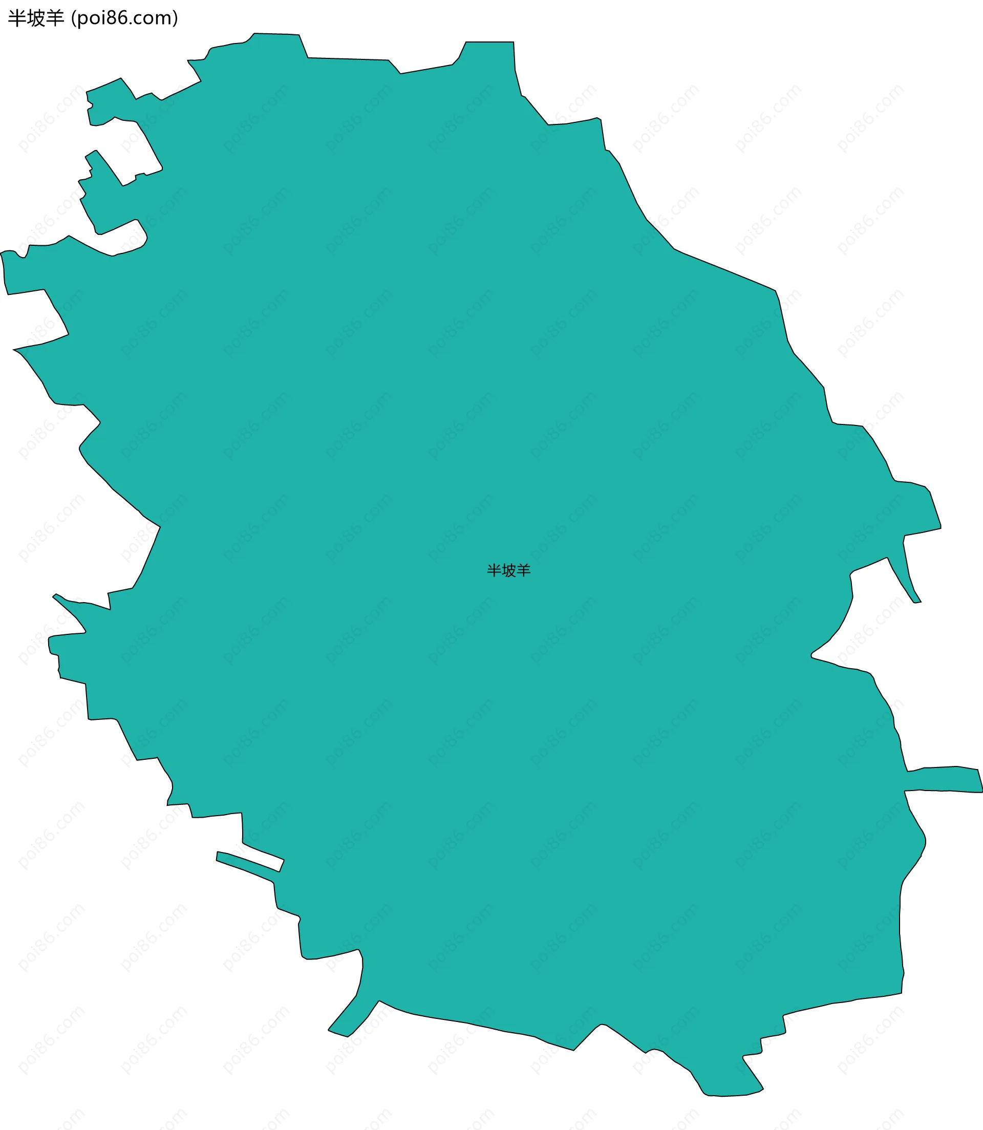 半坡羊边界地图