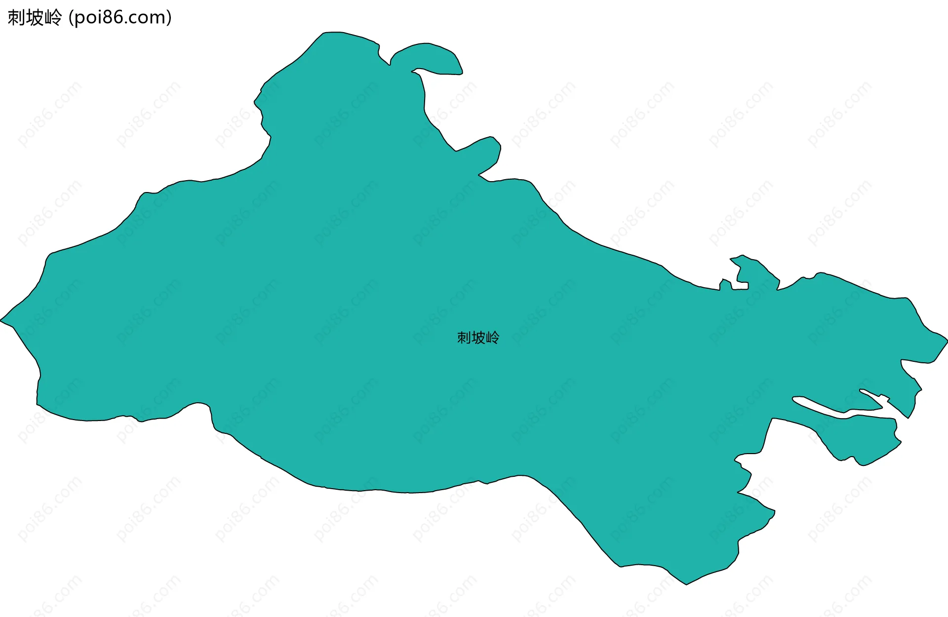 刺坡岭边界地图