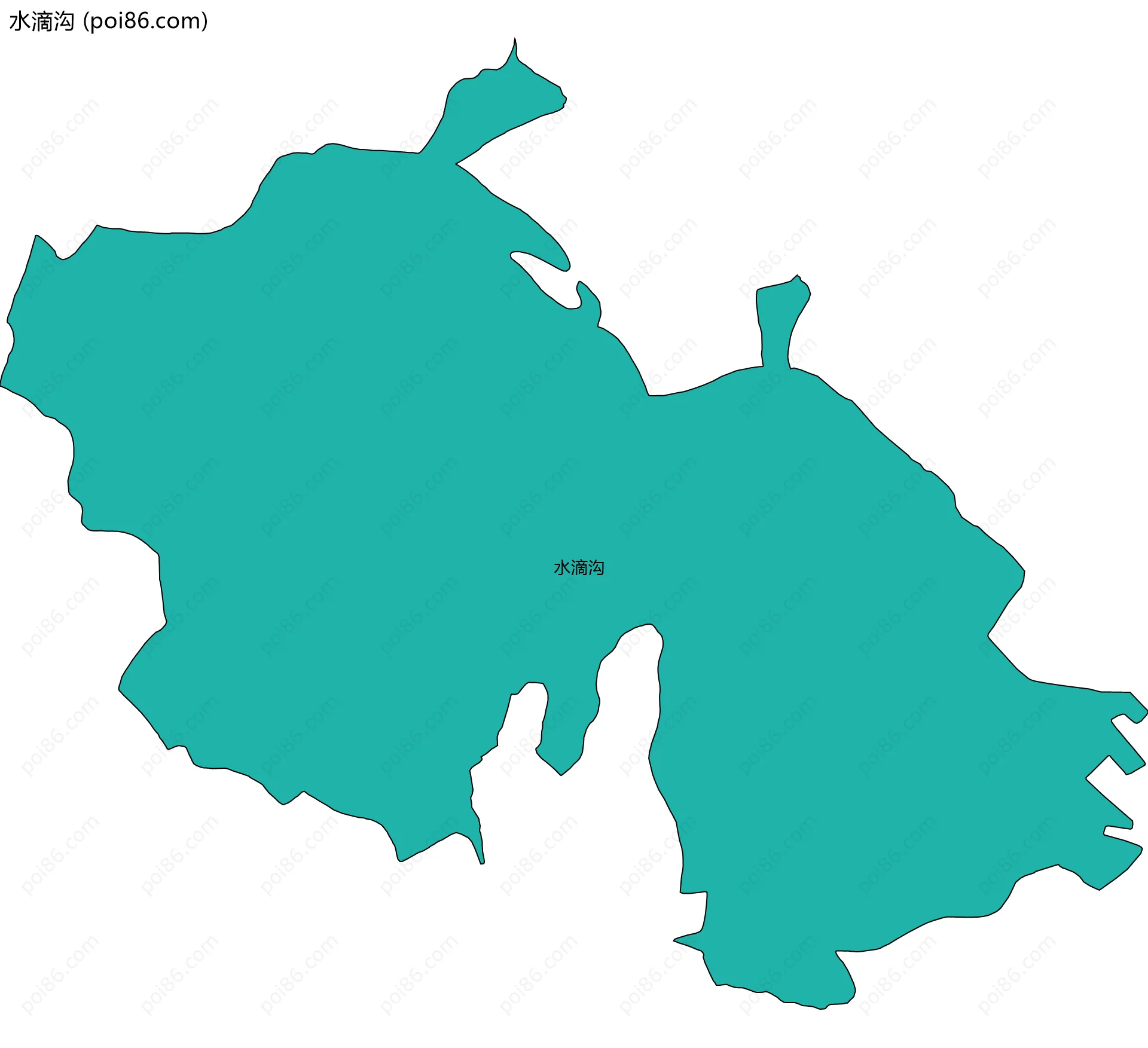 水滴沟边界地图