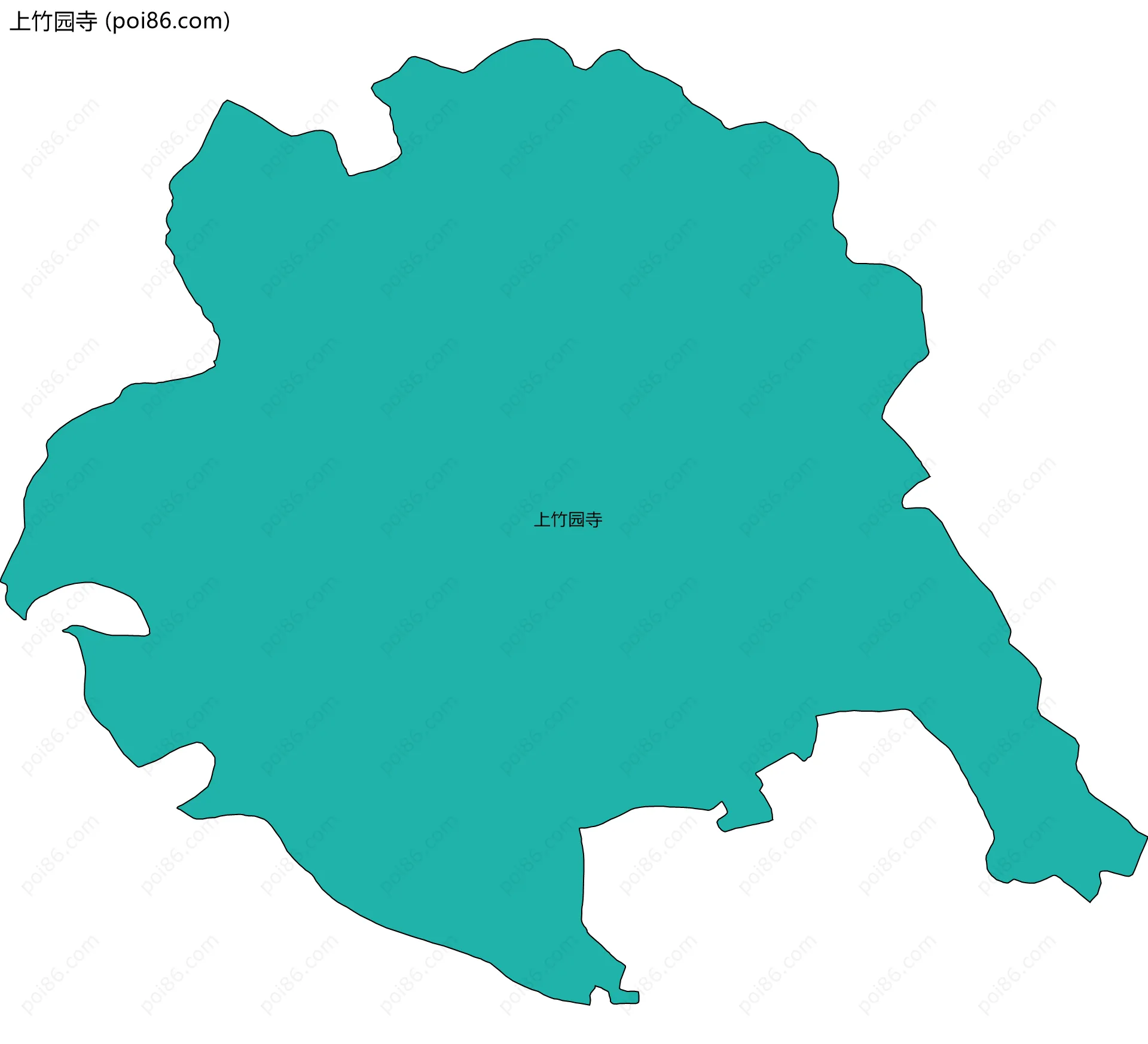 上竹园寺边界地图