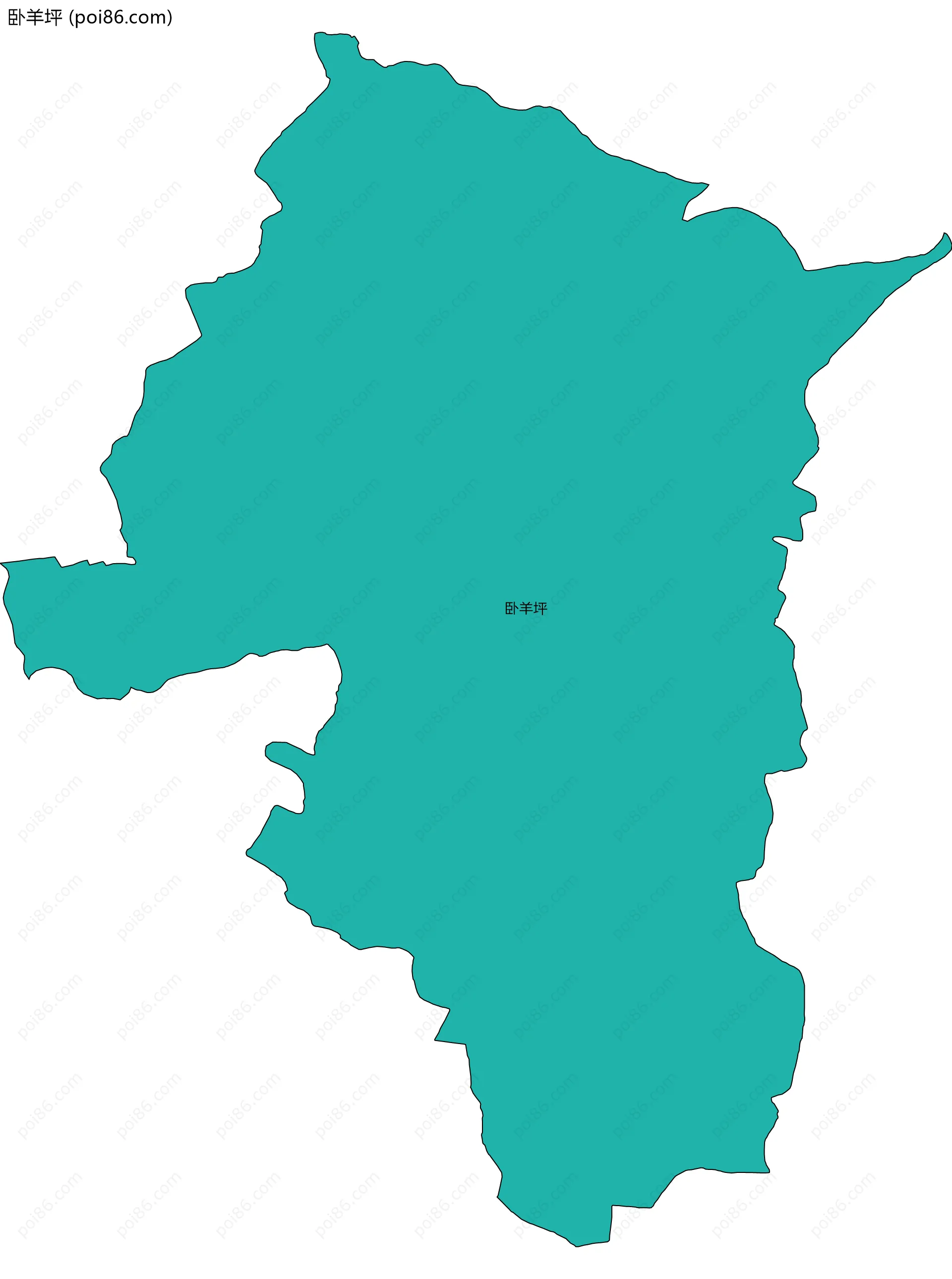 卧羊坪边界地图