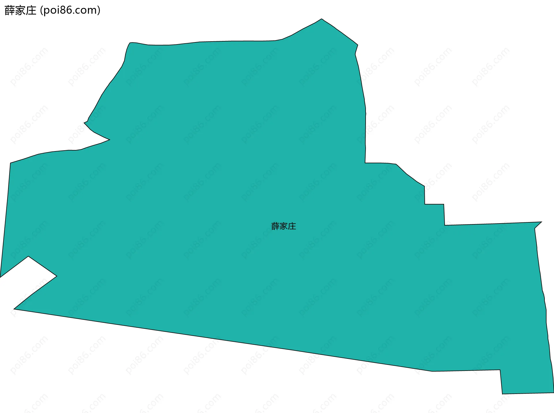 薛家庄边界地图
