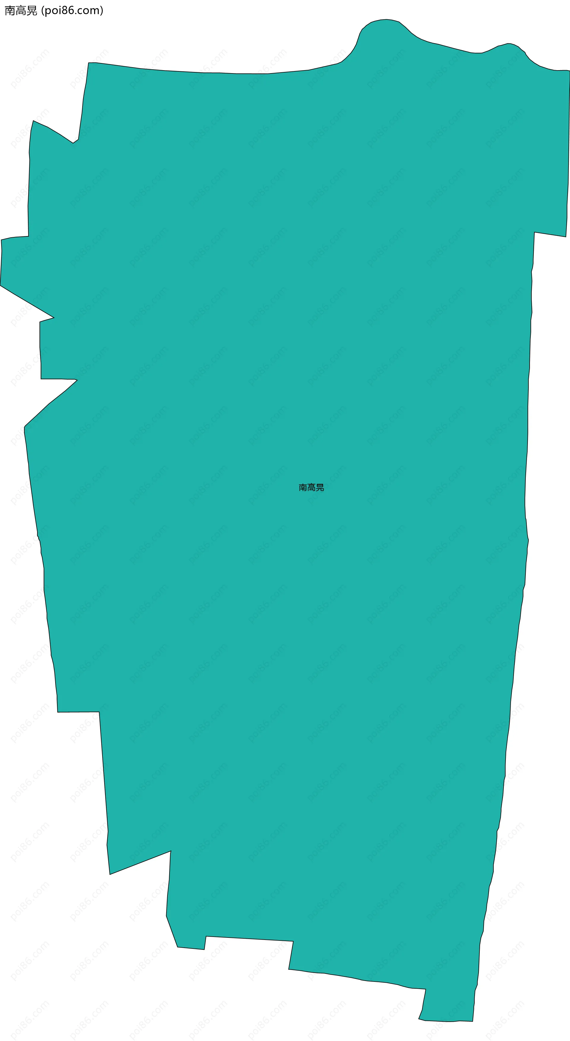 南高晃边界地图