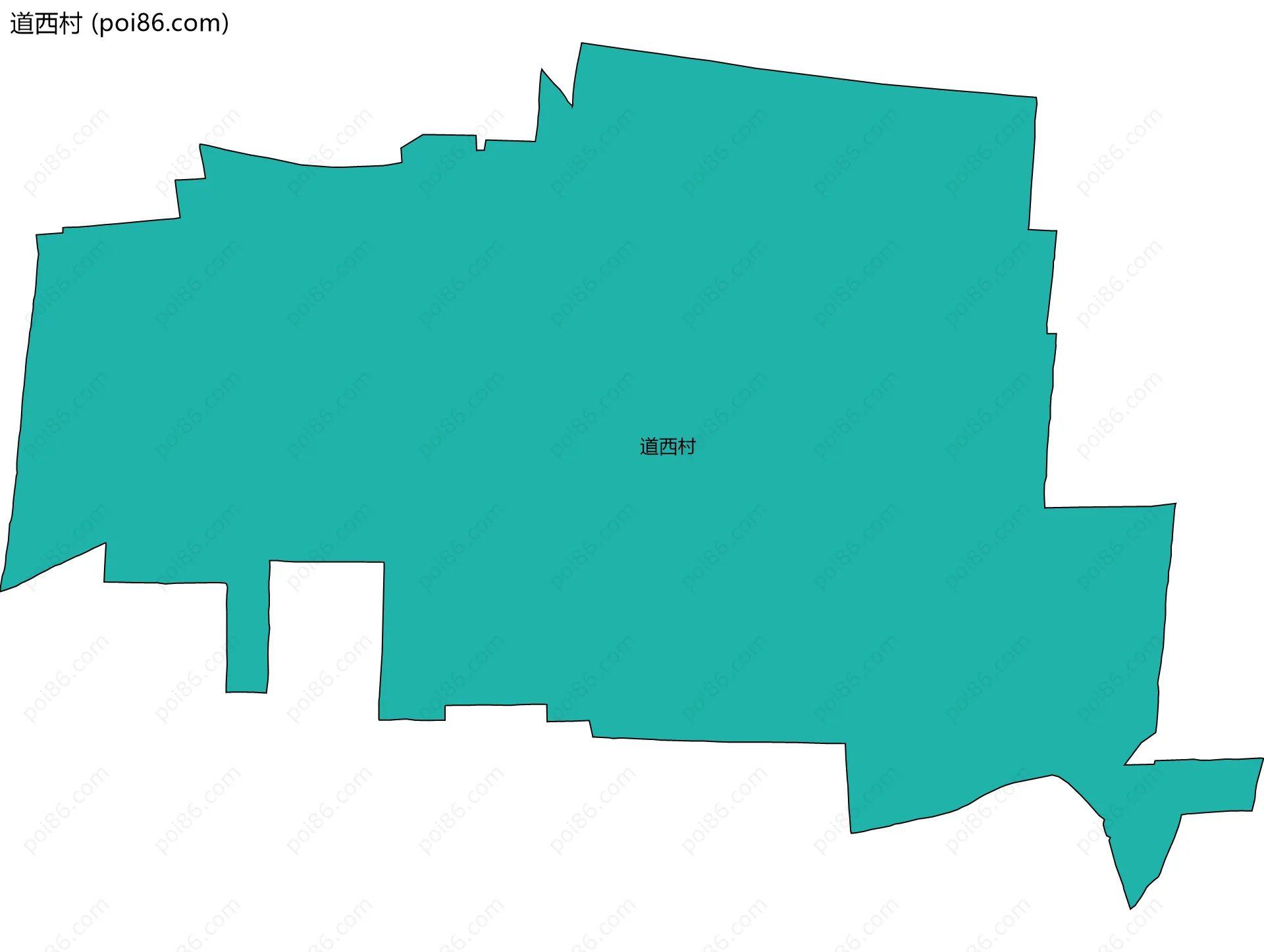 道西村边界地图