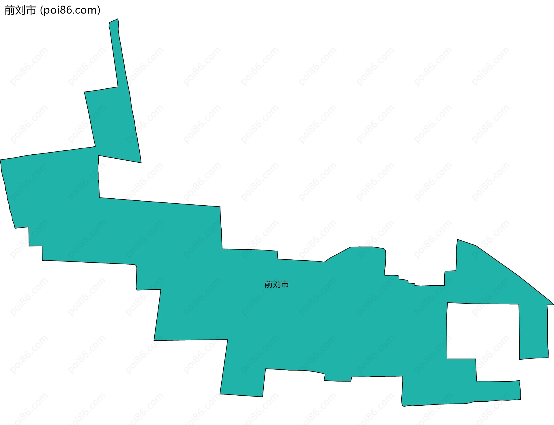 前刘市边界地图