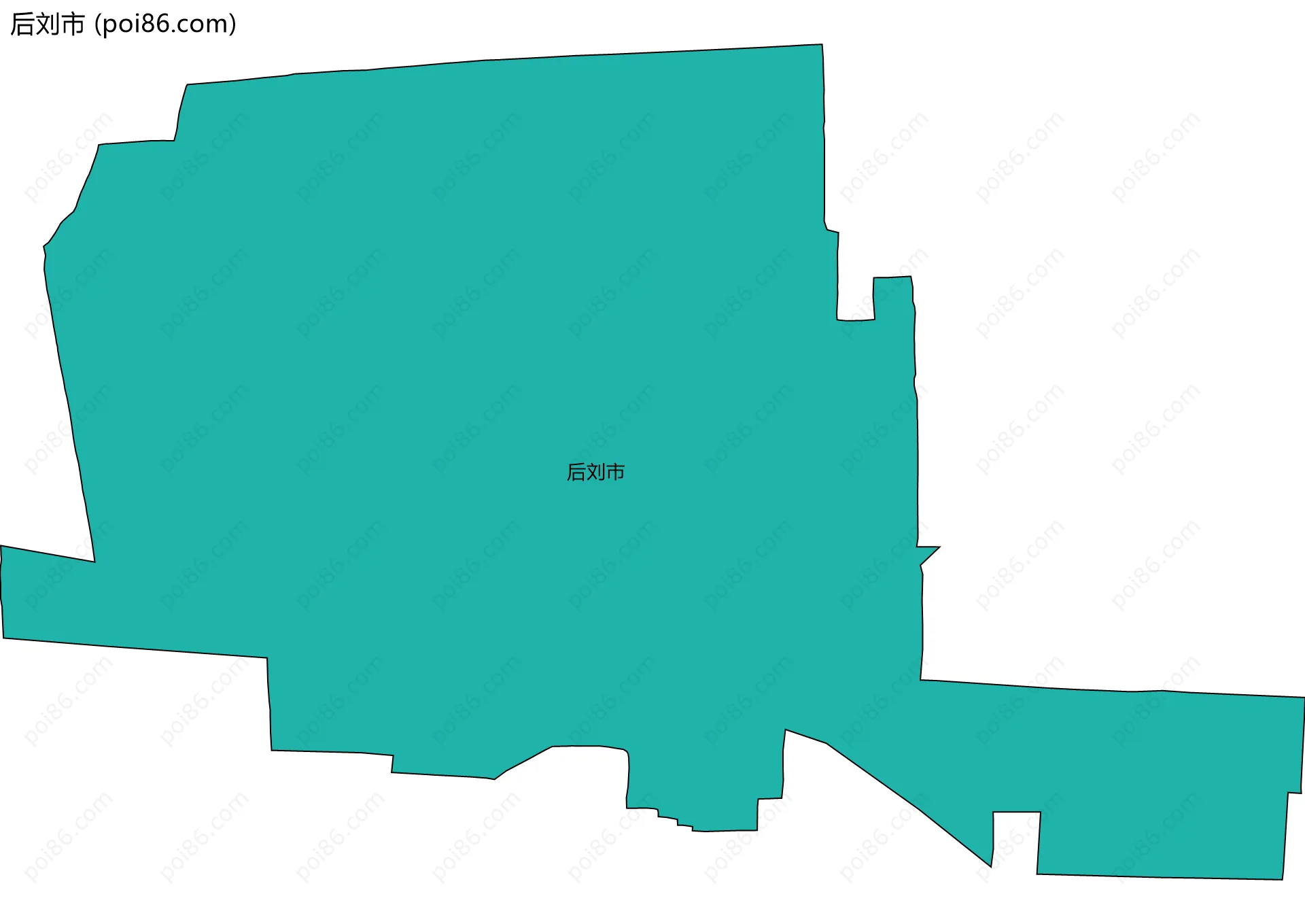 后刘市边界地图