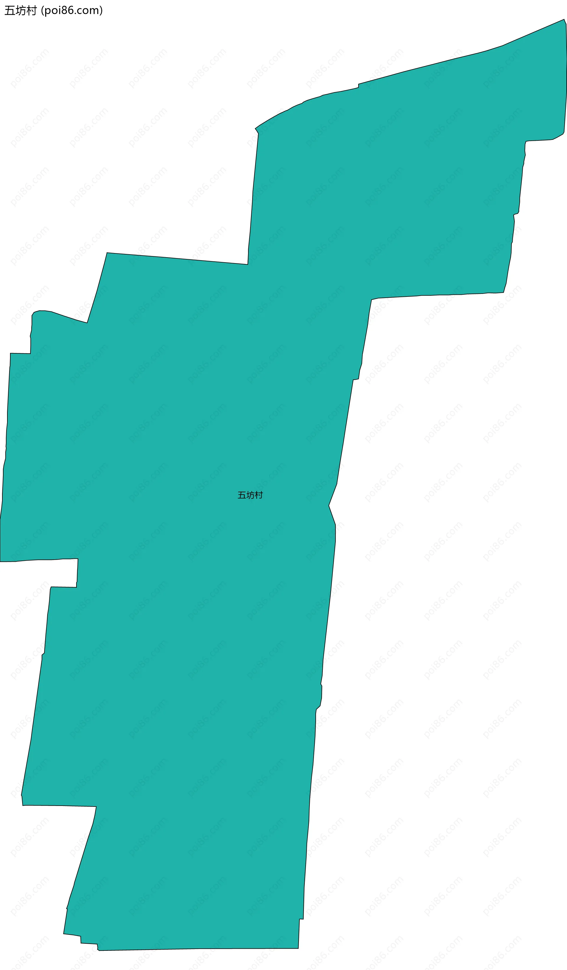 五坊村边界地图