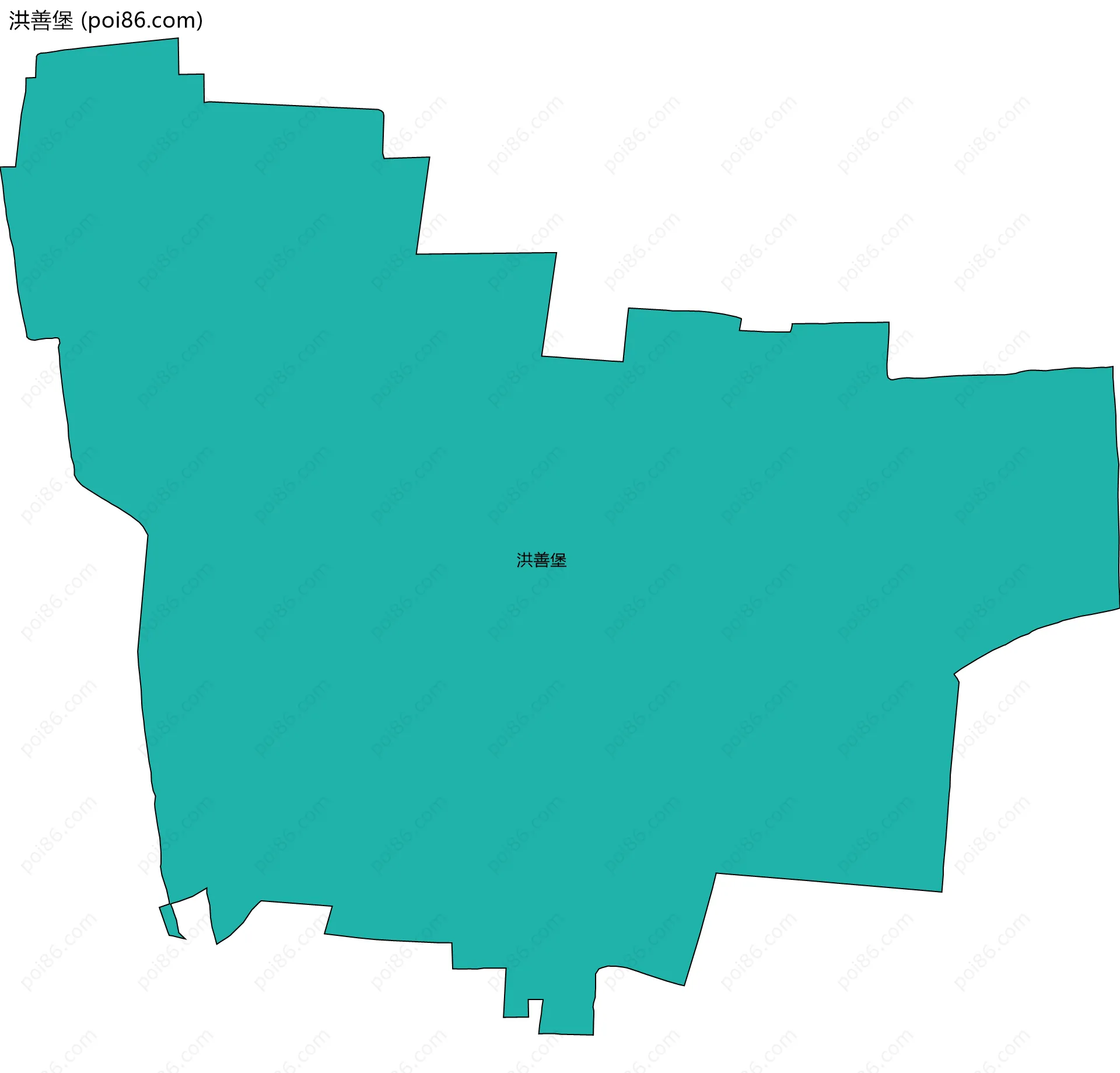 洪善堡边界地图