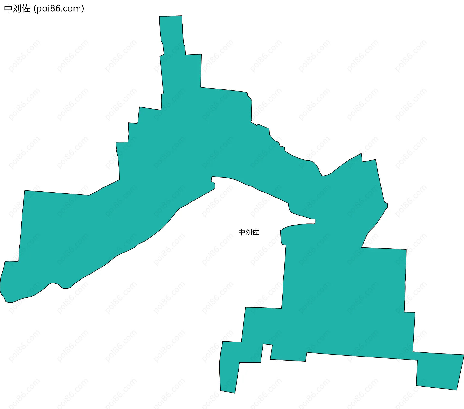中刘佐边界地图