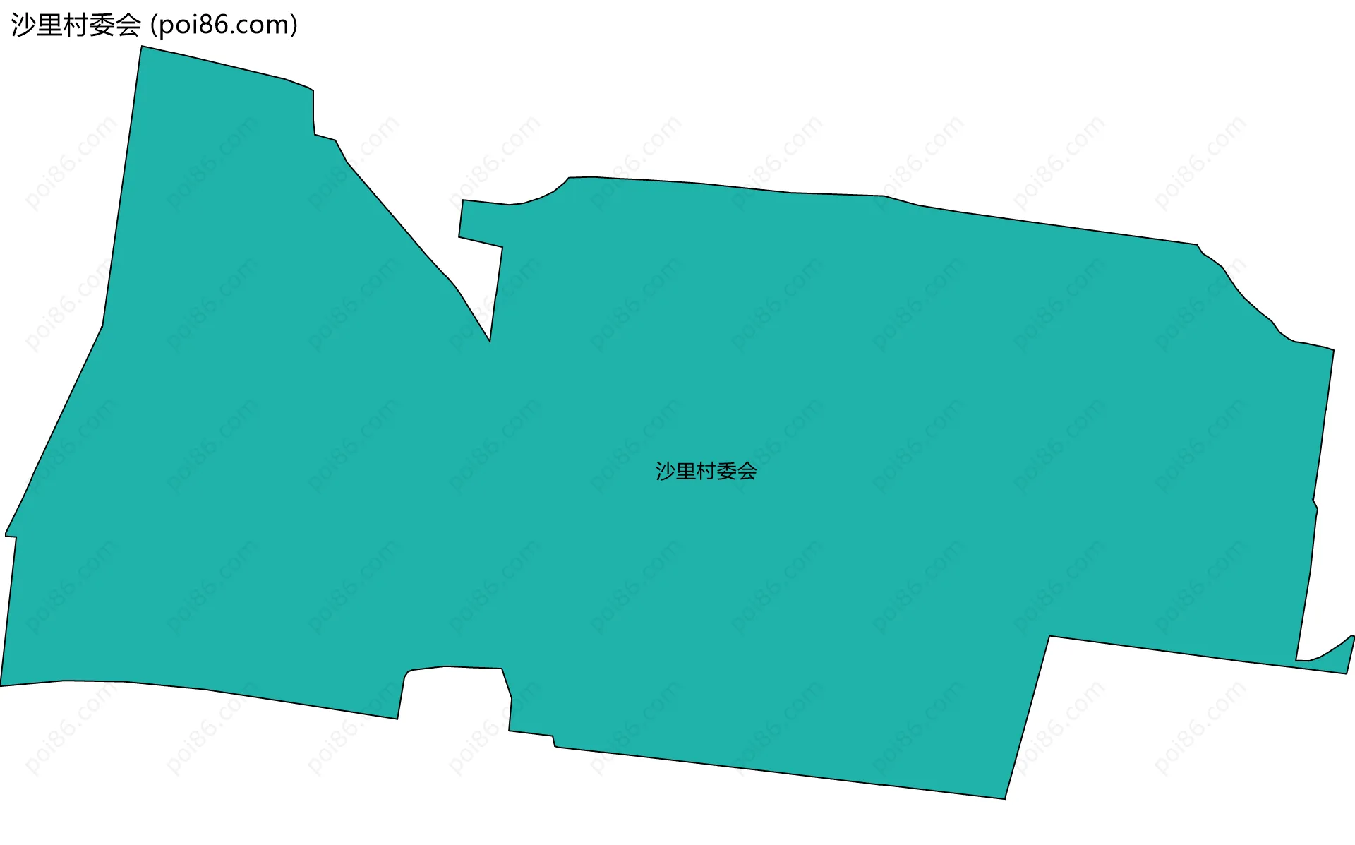 沙里村委会边界地图