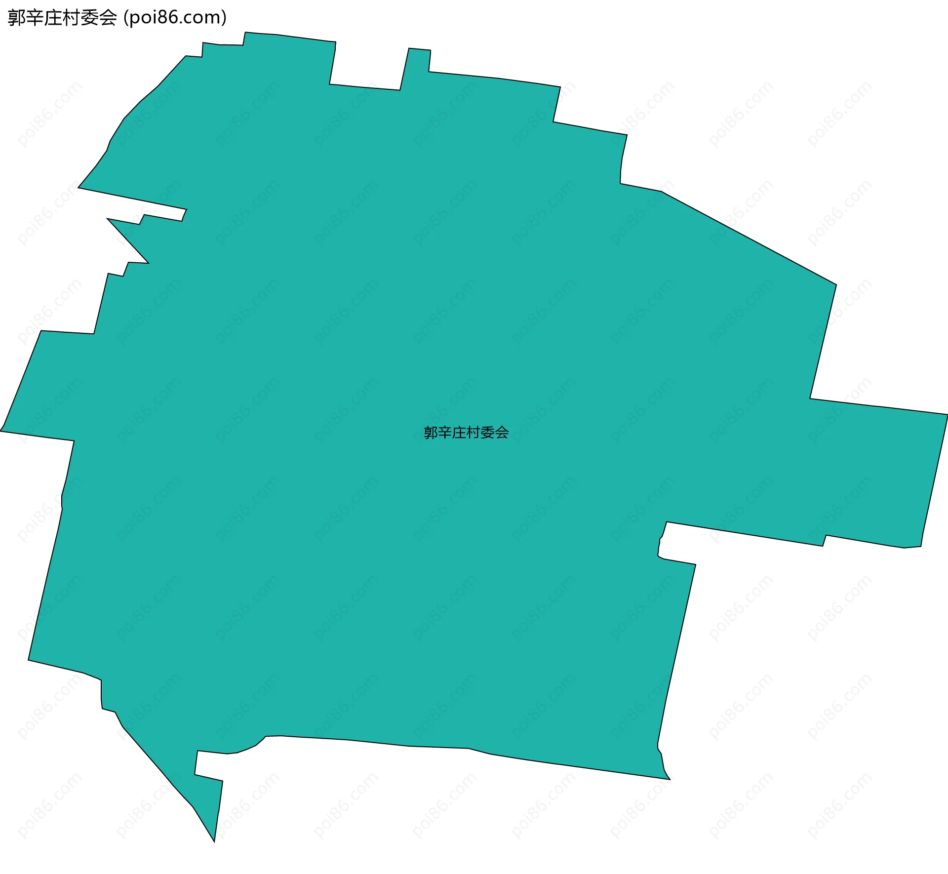 郭辛庄村委会边界地图