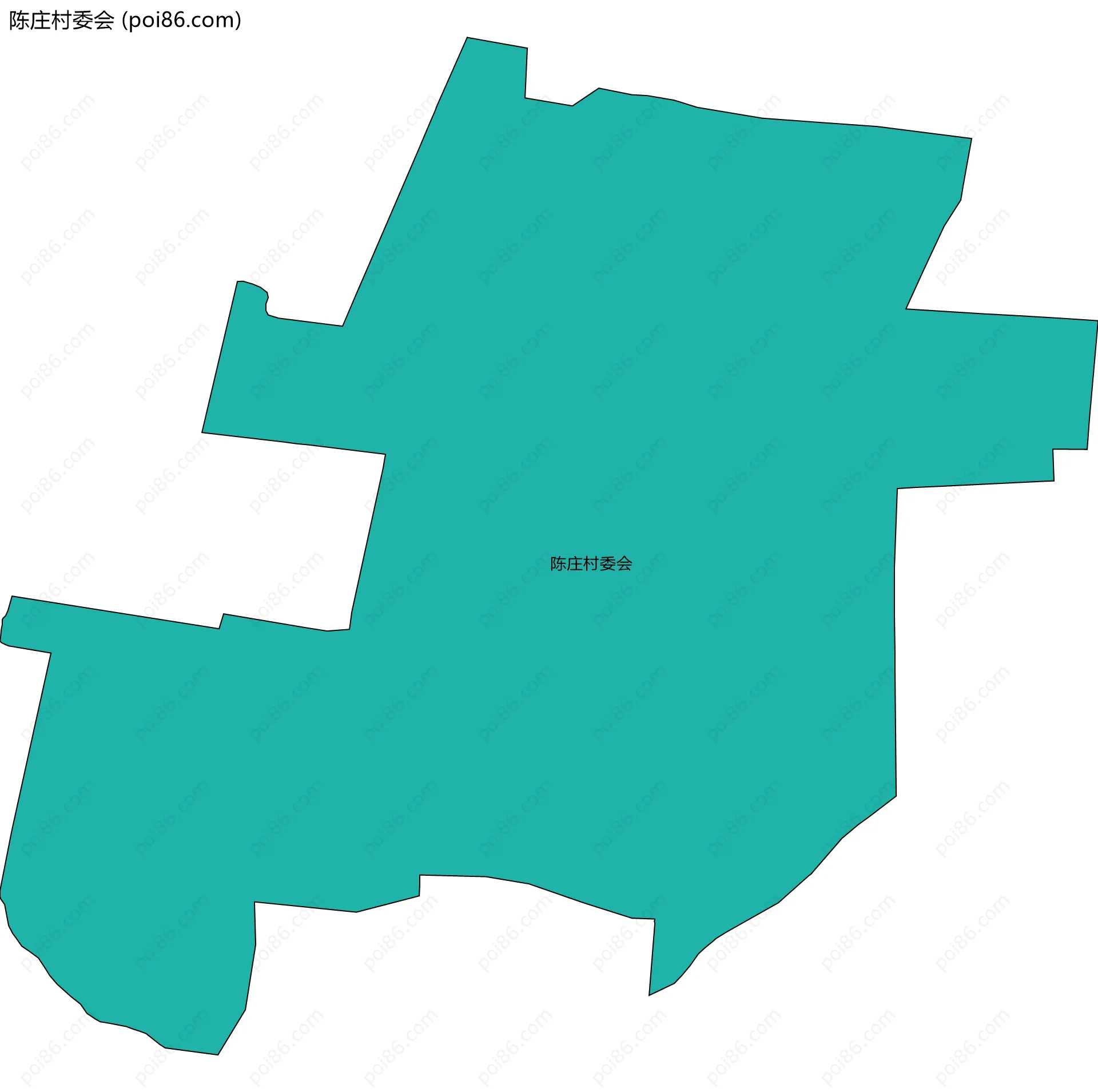 陈庄村委会边界地图