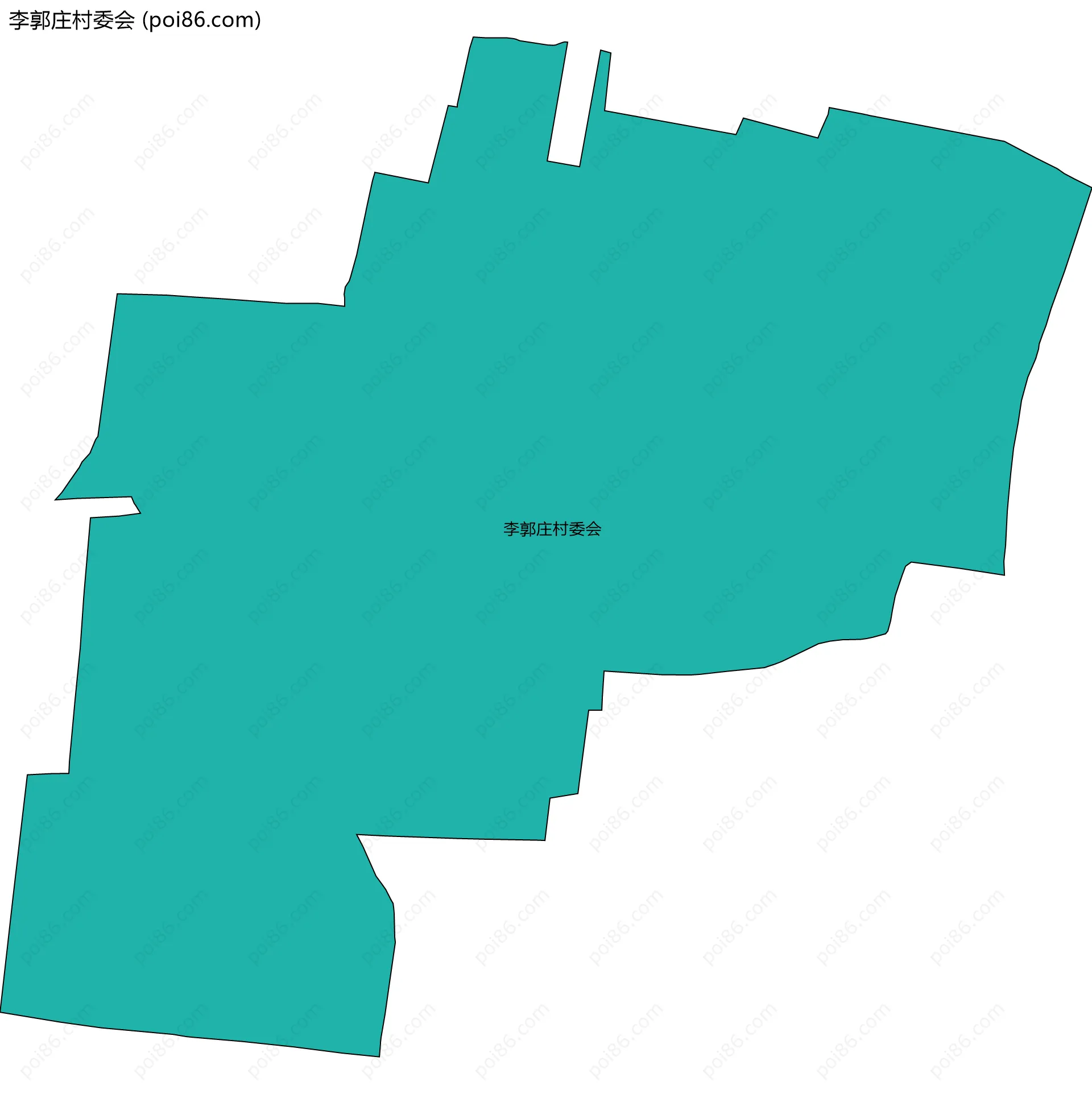 李郭庄村委会边界地图