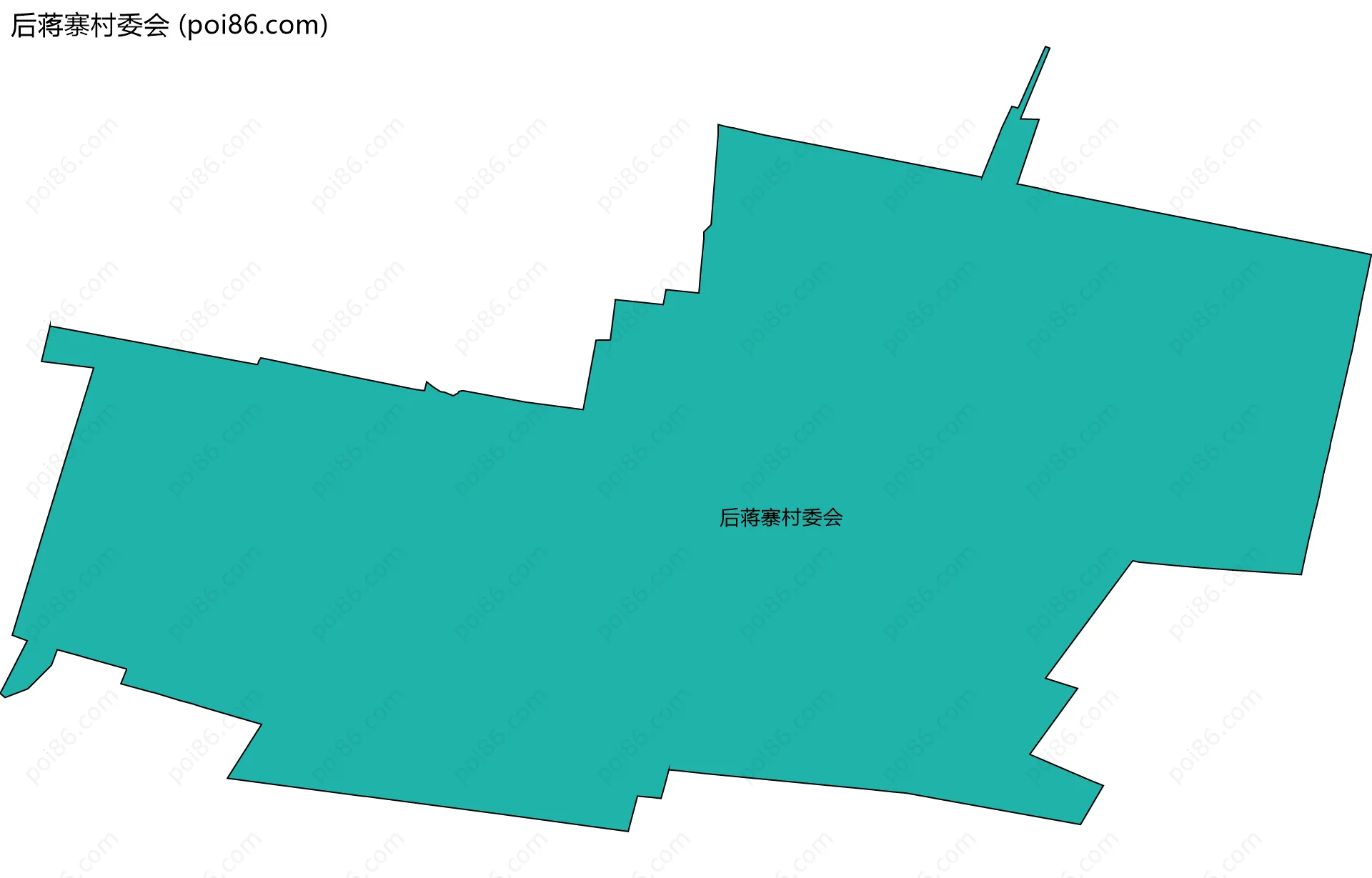 后蒋寨村委会边界地图